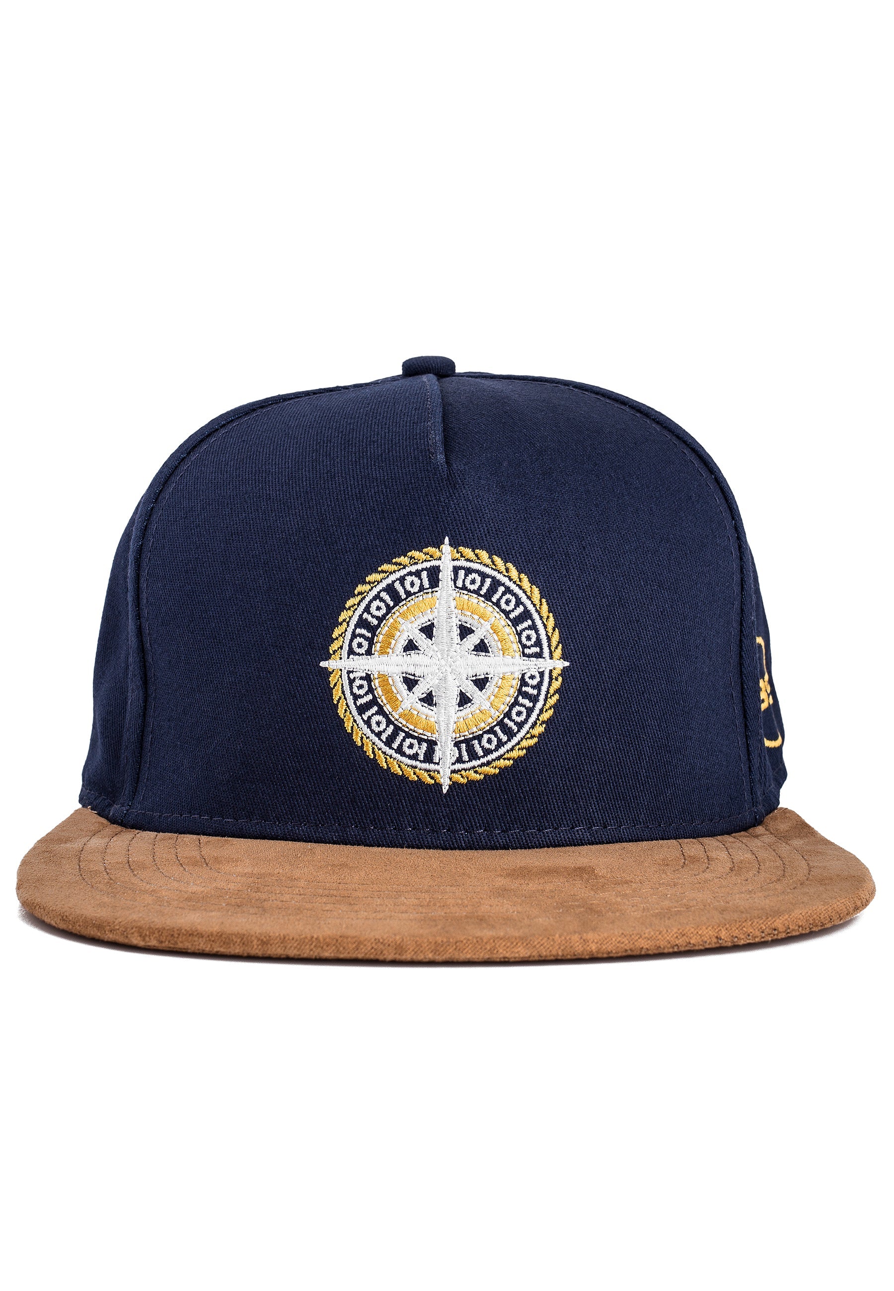 BS-CAP-064-Blackskies-North-Star-Snapback-Cap-Navyblue-Snap-Flat-Compass-Detail