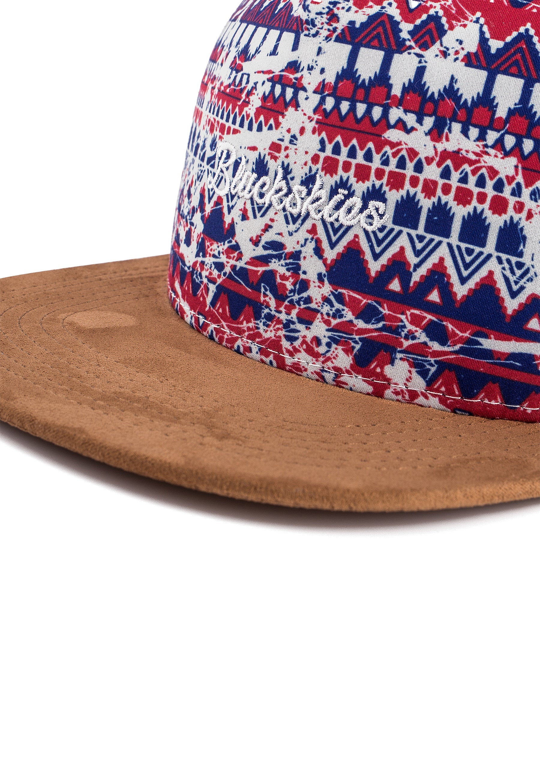 BS-CAP-067-Blackskies-Quetzalcoatl-Snapback-Cap-Aztec-Suede-Detail