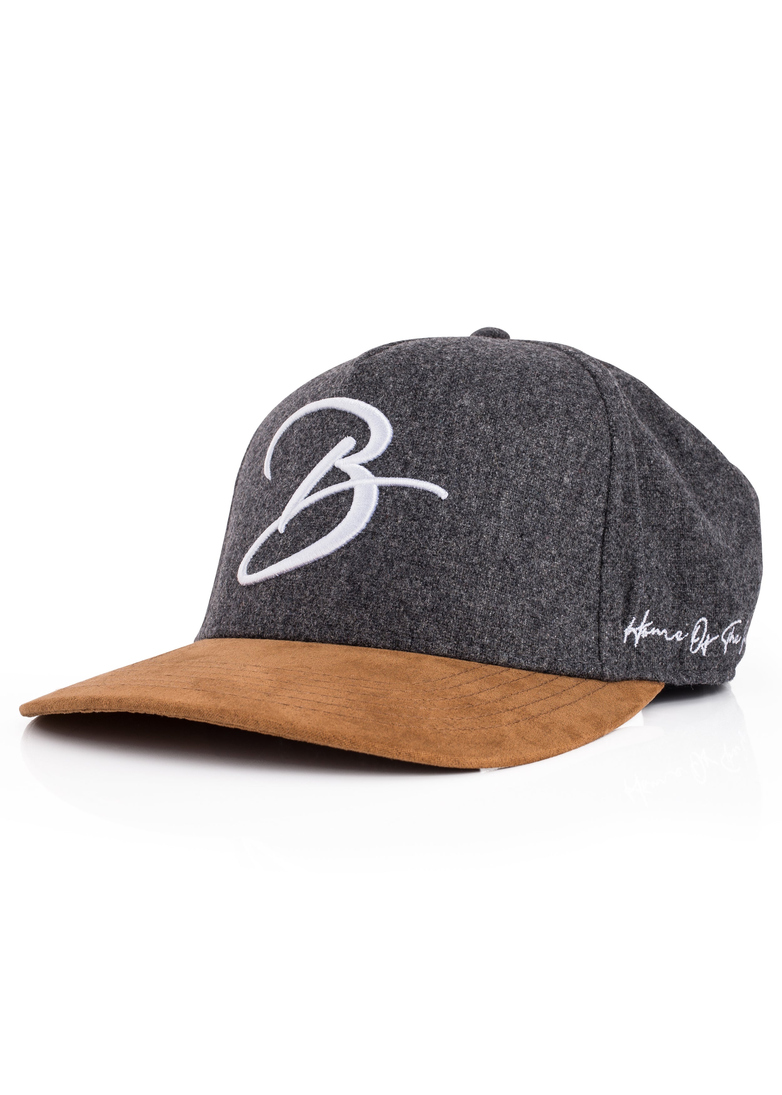 Blackskies-B-Script-Flannel-Snapback-Cap-Grey-Premium-Hat-2