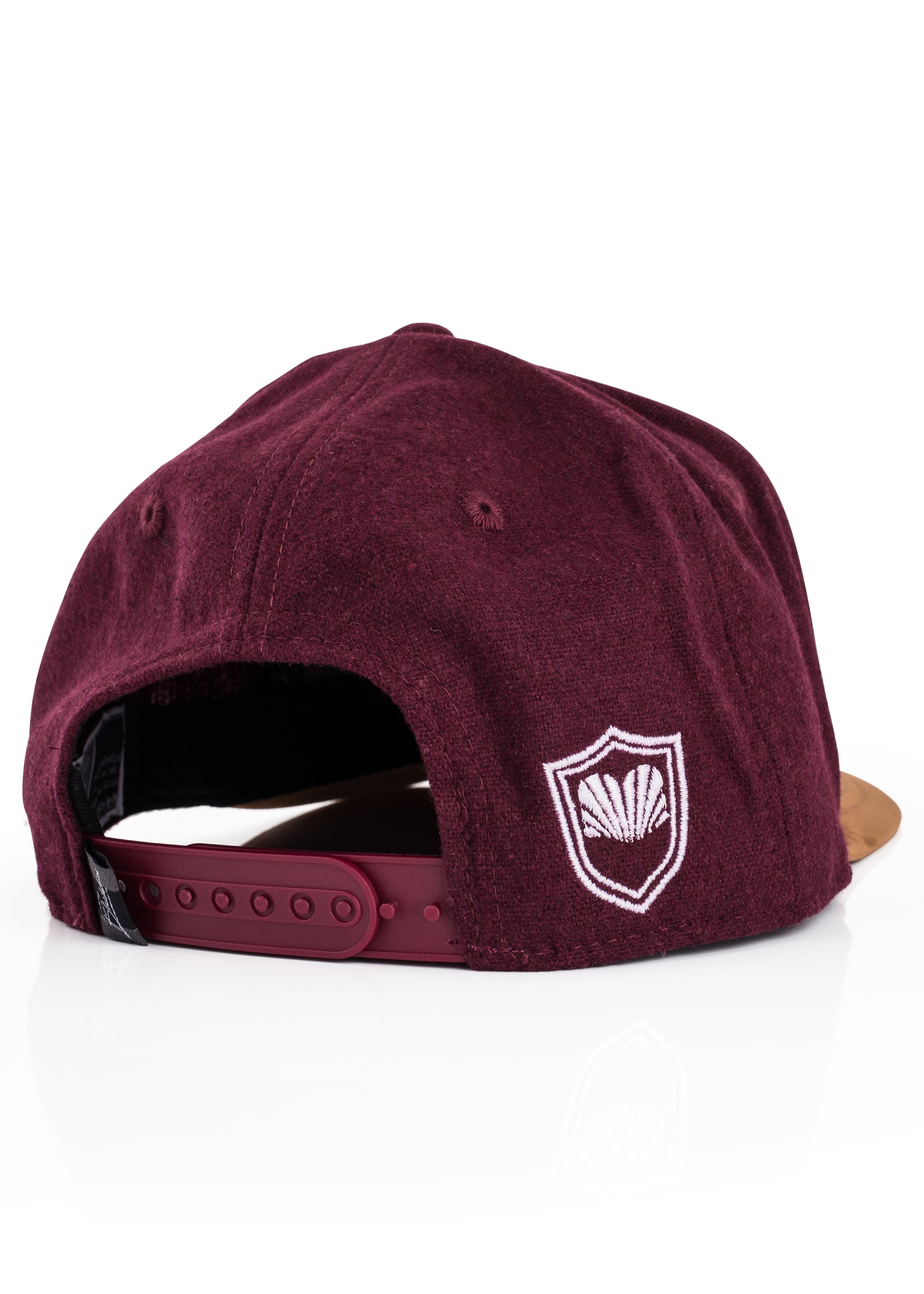 Blackskies-B-Script-Flannel-Snapback-Cap-Maroon-Premium-Hat-6