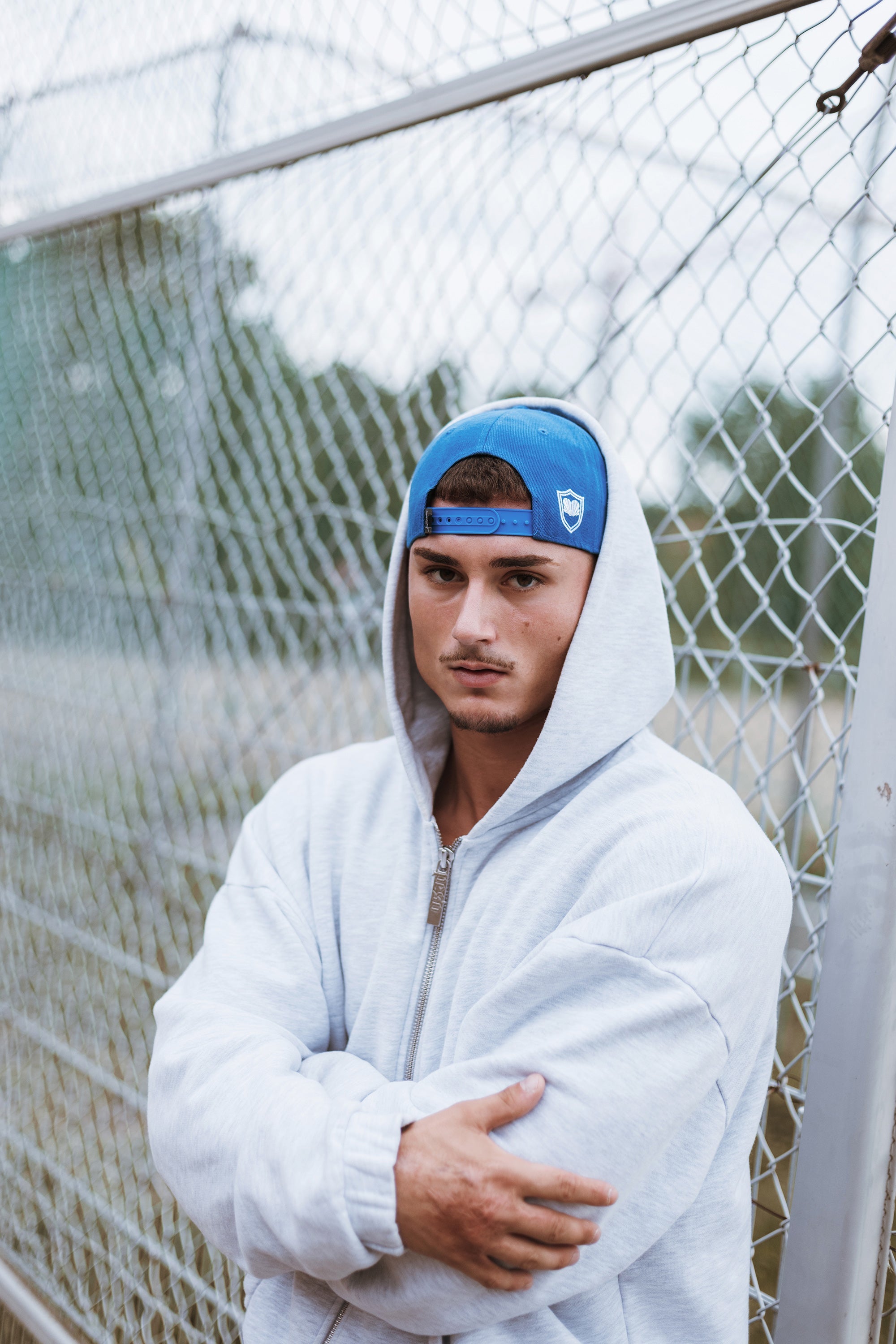 Blackskies-B-Script-Snapback-Cap-Blue-Premium-Hat-Model-3