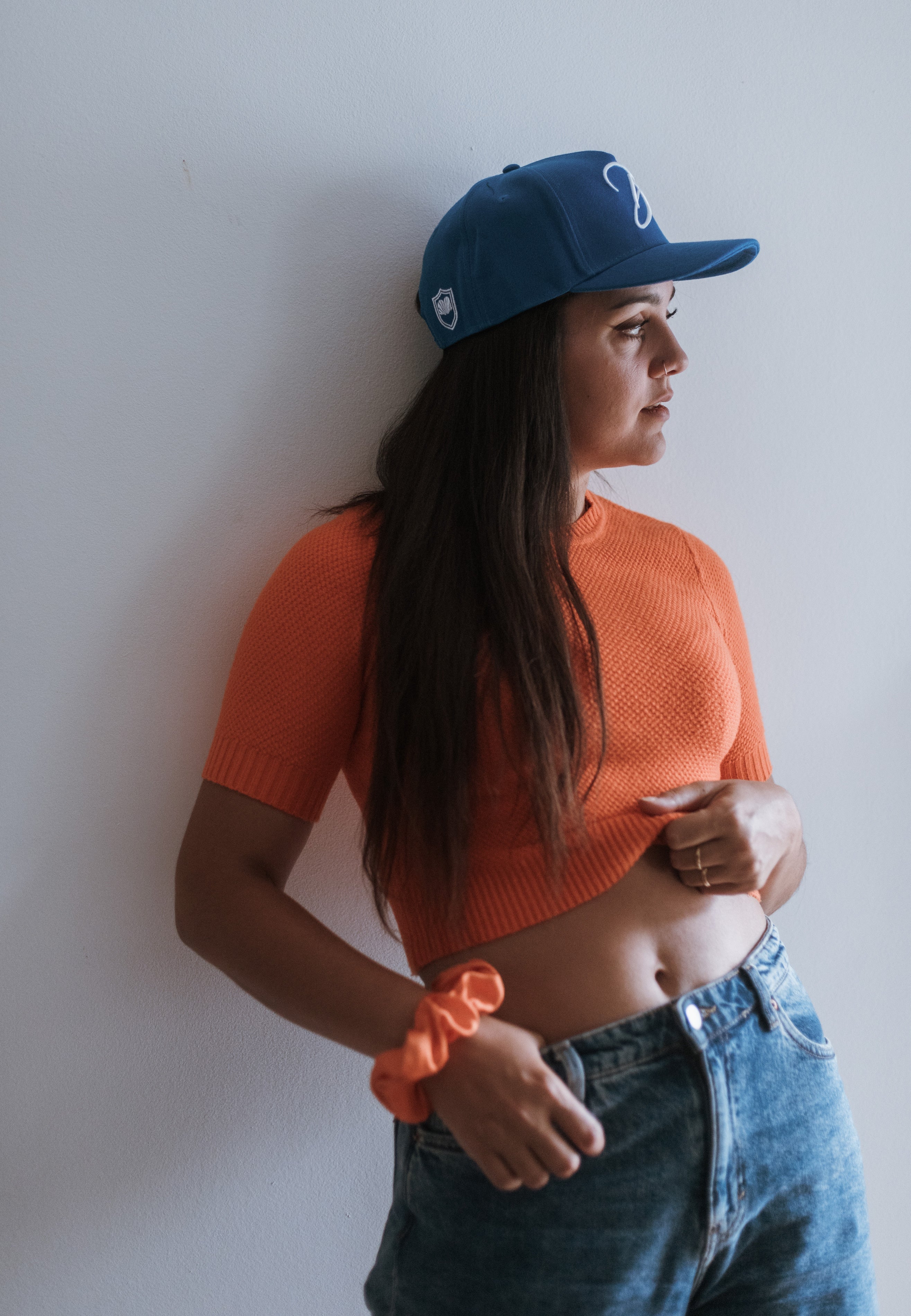 Blackskies-B-Script-Snapback-Cap-Blue-Premium-Hat-Model