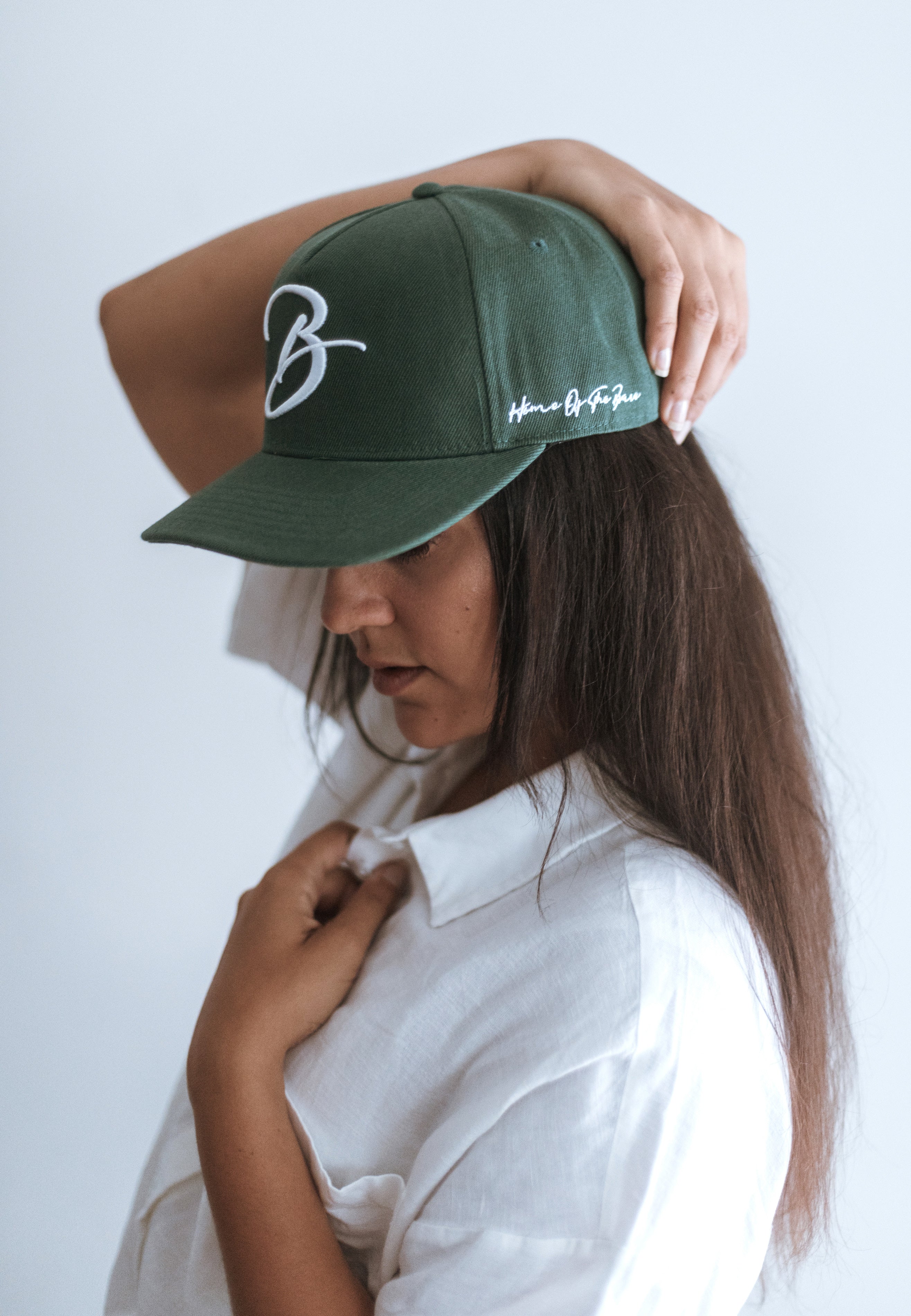 Blackskies-B-Script-Snapback-Cap-Green-Premium-Hat-Model