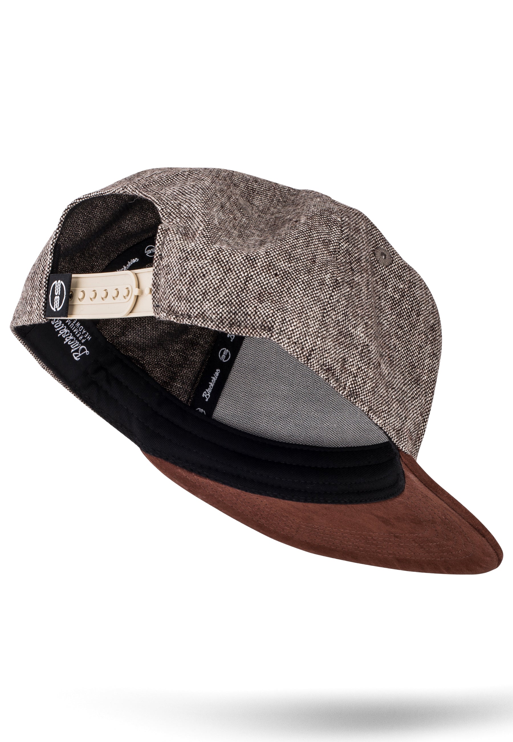 Blackskies-Baal-Snapback-Cap-Brown-Suede-Bottom