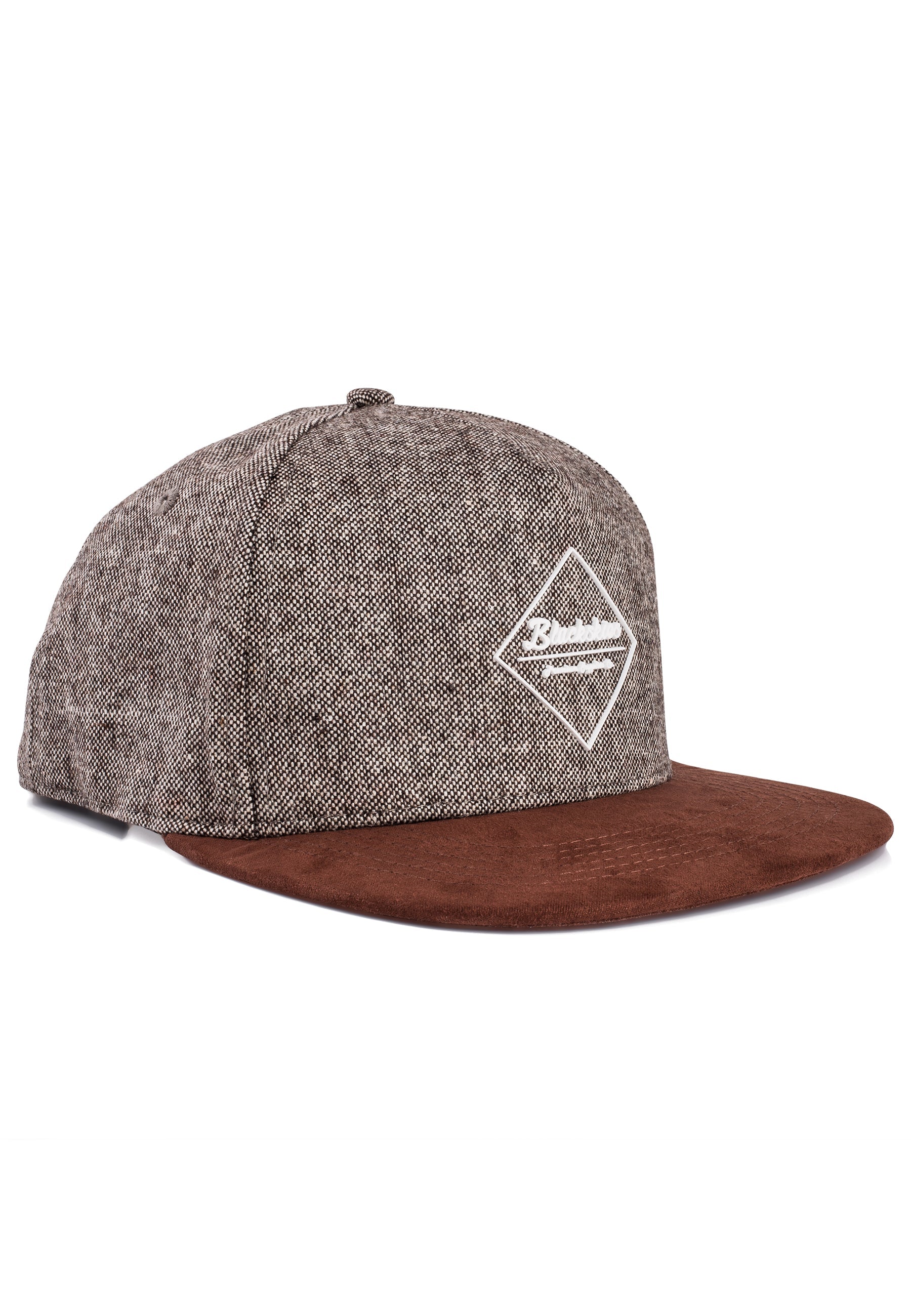 Blackskies-Baal-Snapback-Cap-Brown-Suede-Side