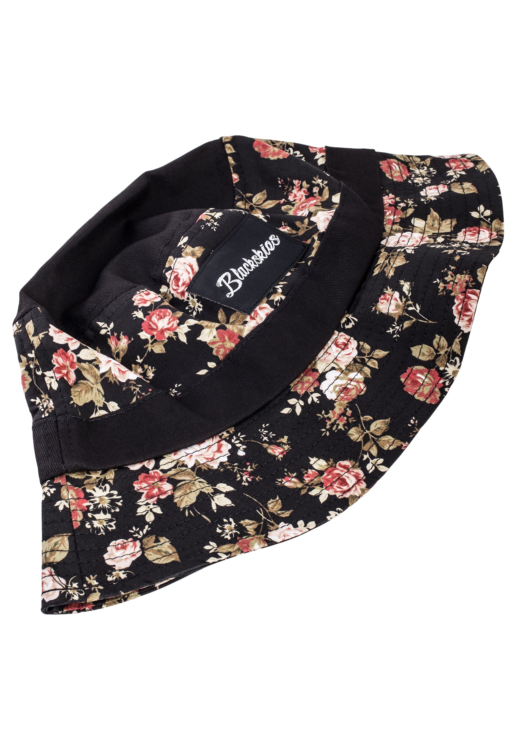 Blackskies Black Beauty Bucket Hat Fisher Floral Rose Top Summer Flat