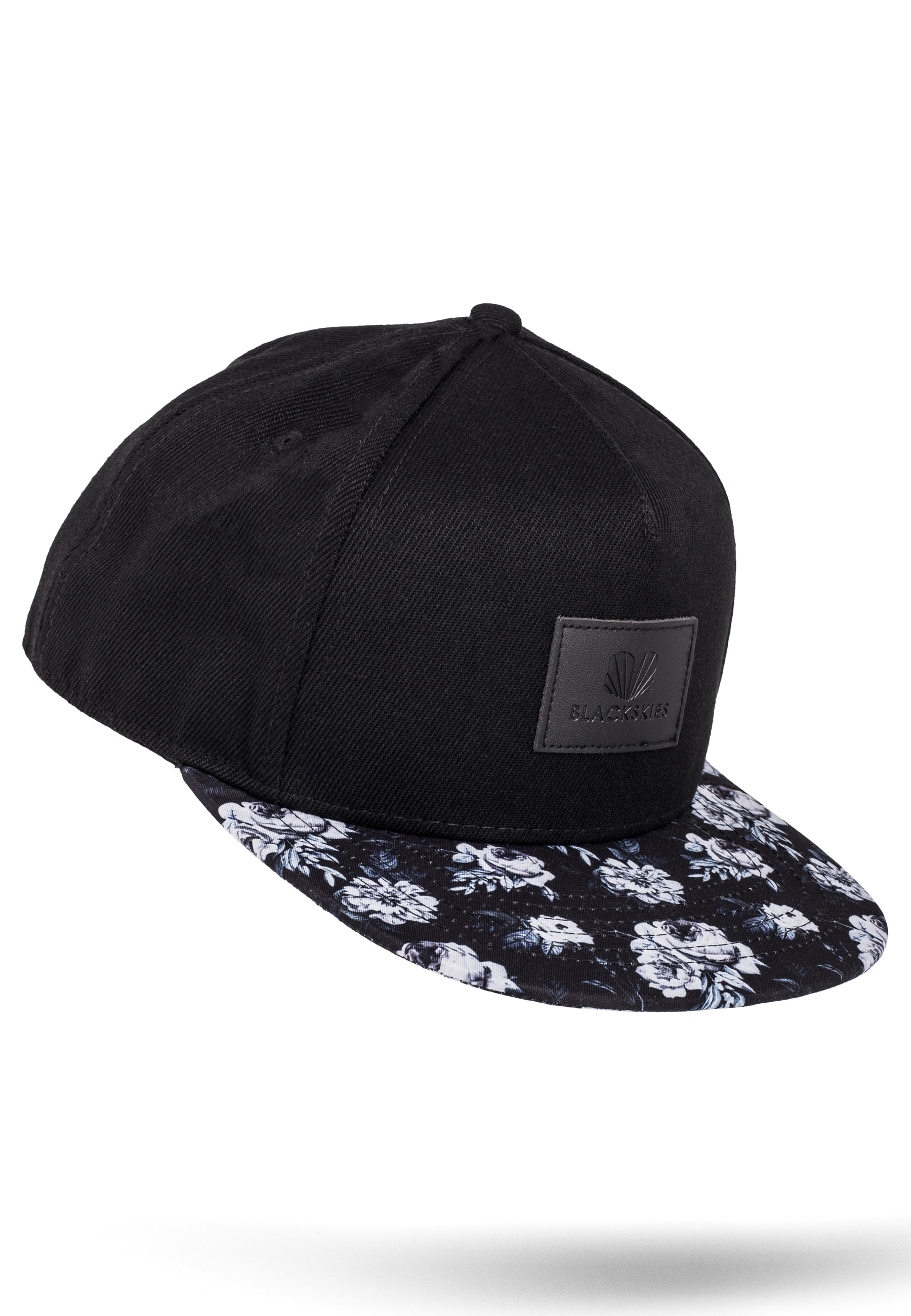Blackskies-Black-Beauty-Floral-Snapback-Cap-Hat-White-Fly