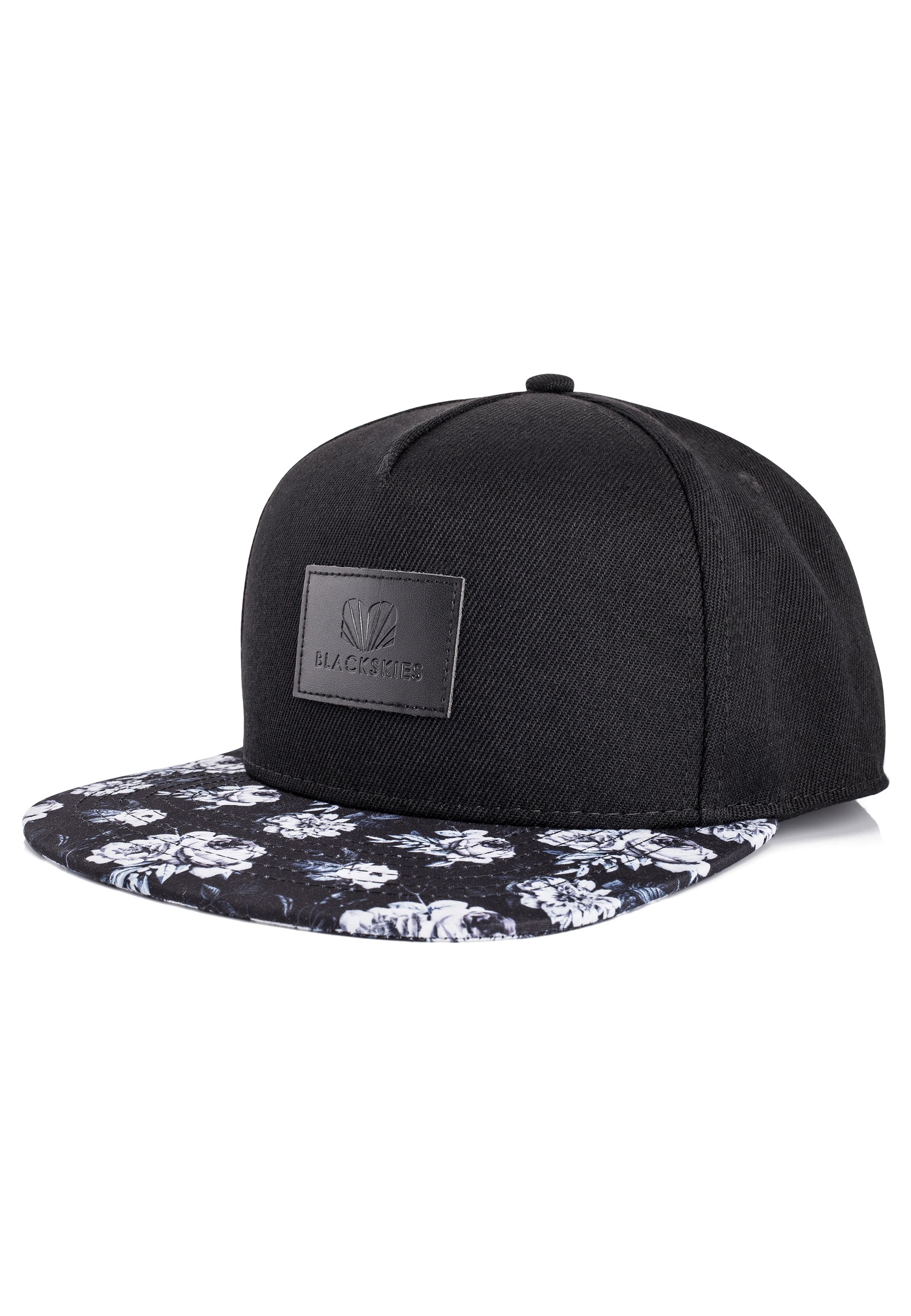 Blackskies-Black-Beauty-Floral-Snapback-Cap-Hat-White