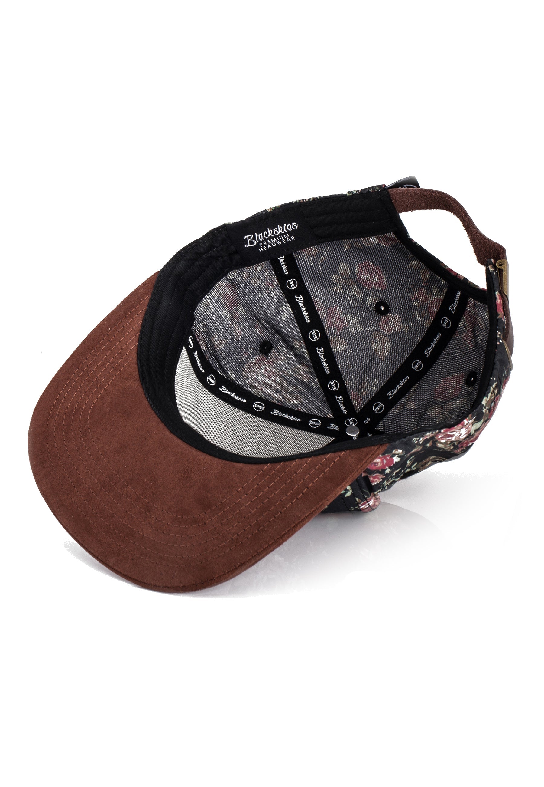 Blackskies-Black-Beauty-Vol-III-Snapback-Cap-Floral-Rose-Strapback-Brown-Specs-Brim