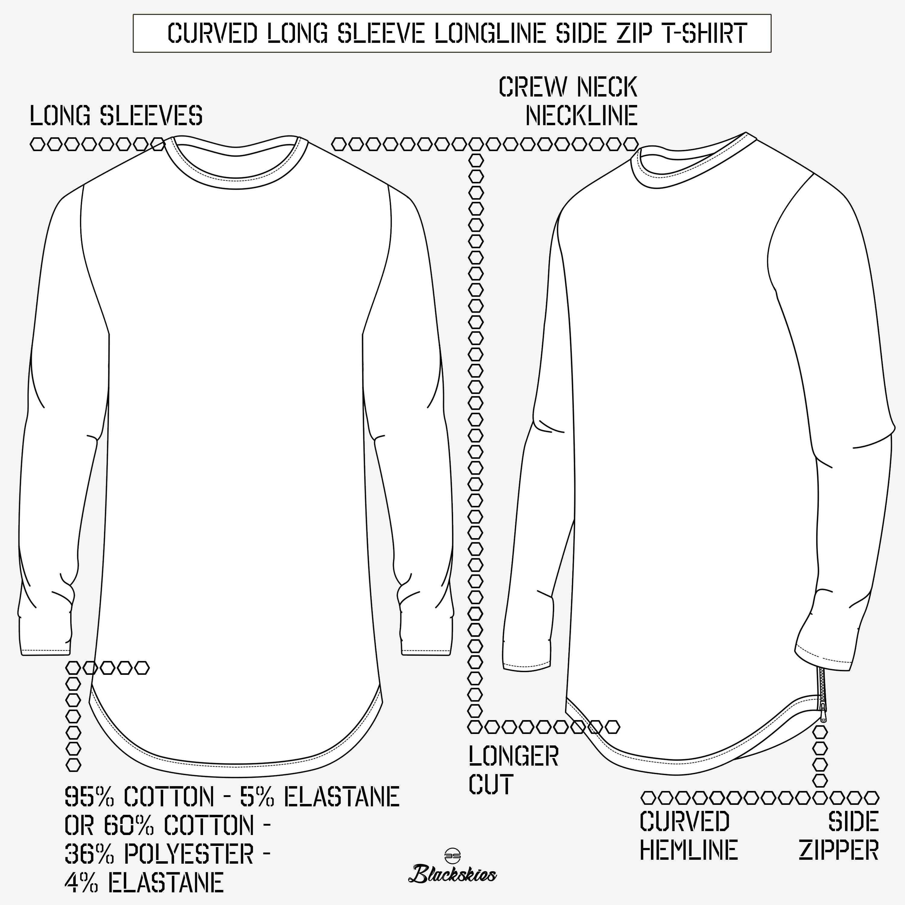 Blackskies-Curved-Long-Sleeve-Longline-Side-Zip-T-Shirt