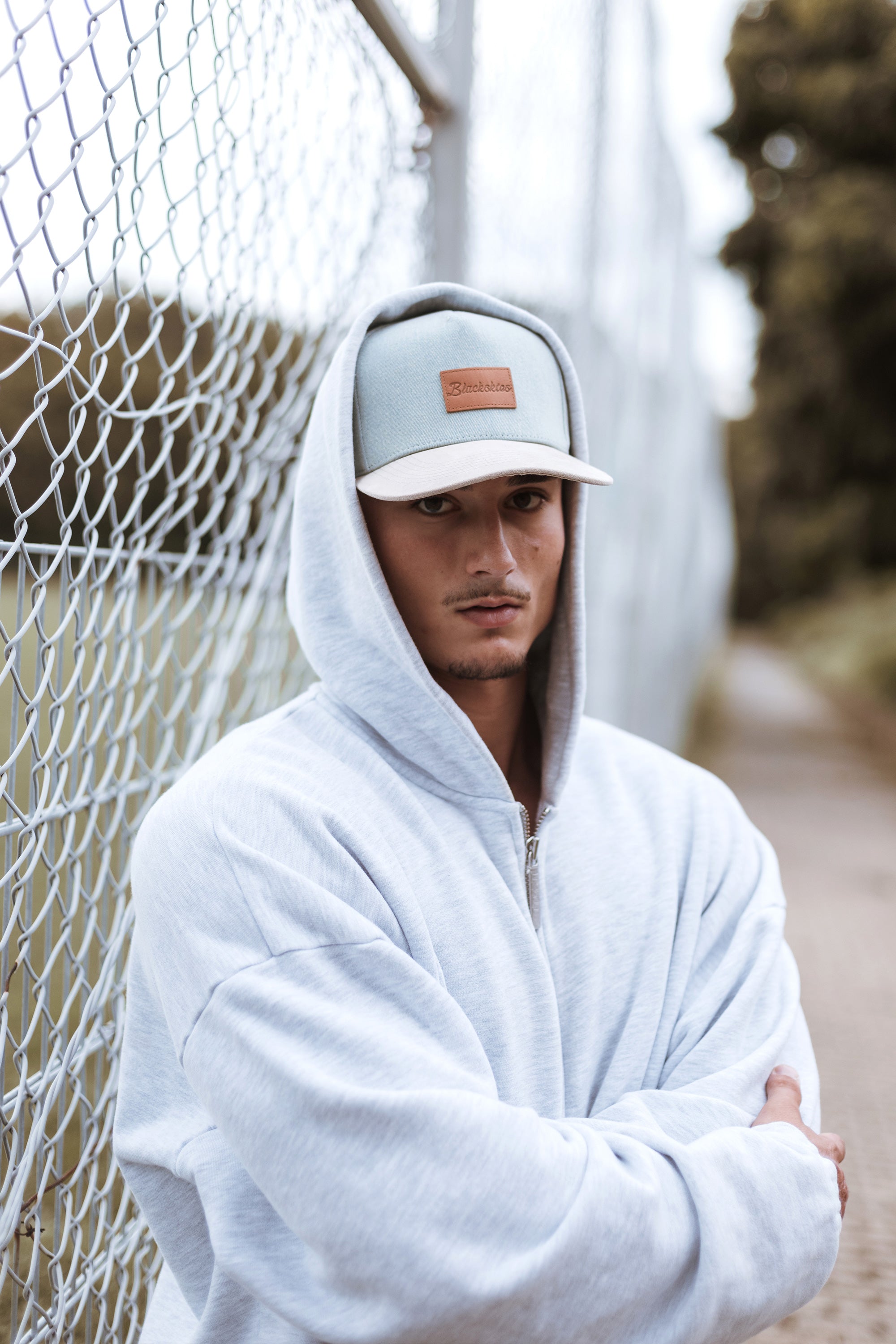 Blackskies-Denim-Beast-Snapback-Cap-Blue-Beige-Jeans-Baseball-Cap-Basecap-Model