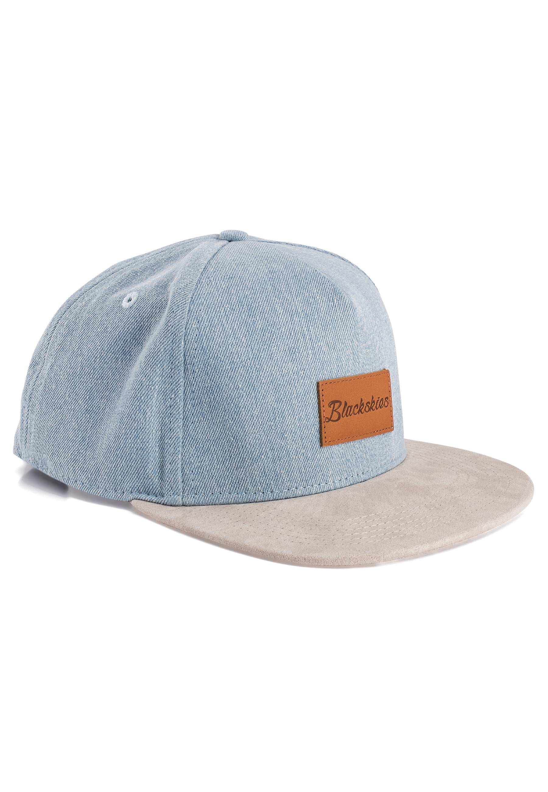 Blackskies-Denim-Beast-Snapback-Cap-Blue-Beige-Jeans-Baseball-Cap-Basecap-Side