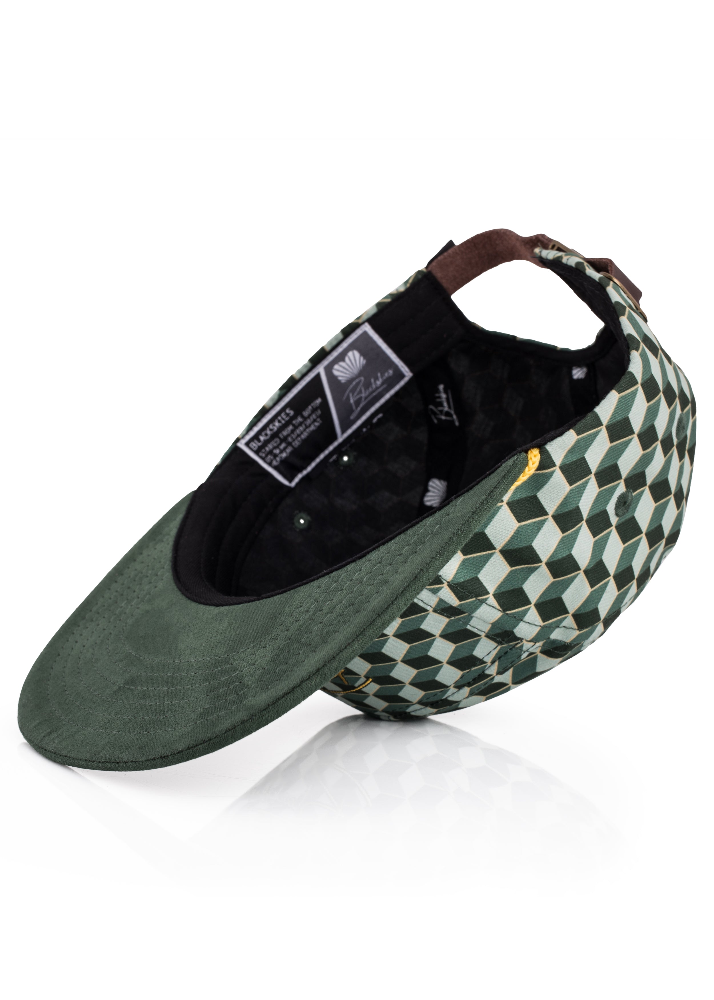 Blackskies-Designer-5-Panel-Cap-Gold-Green-1