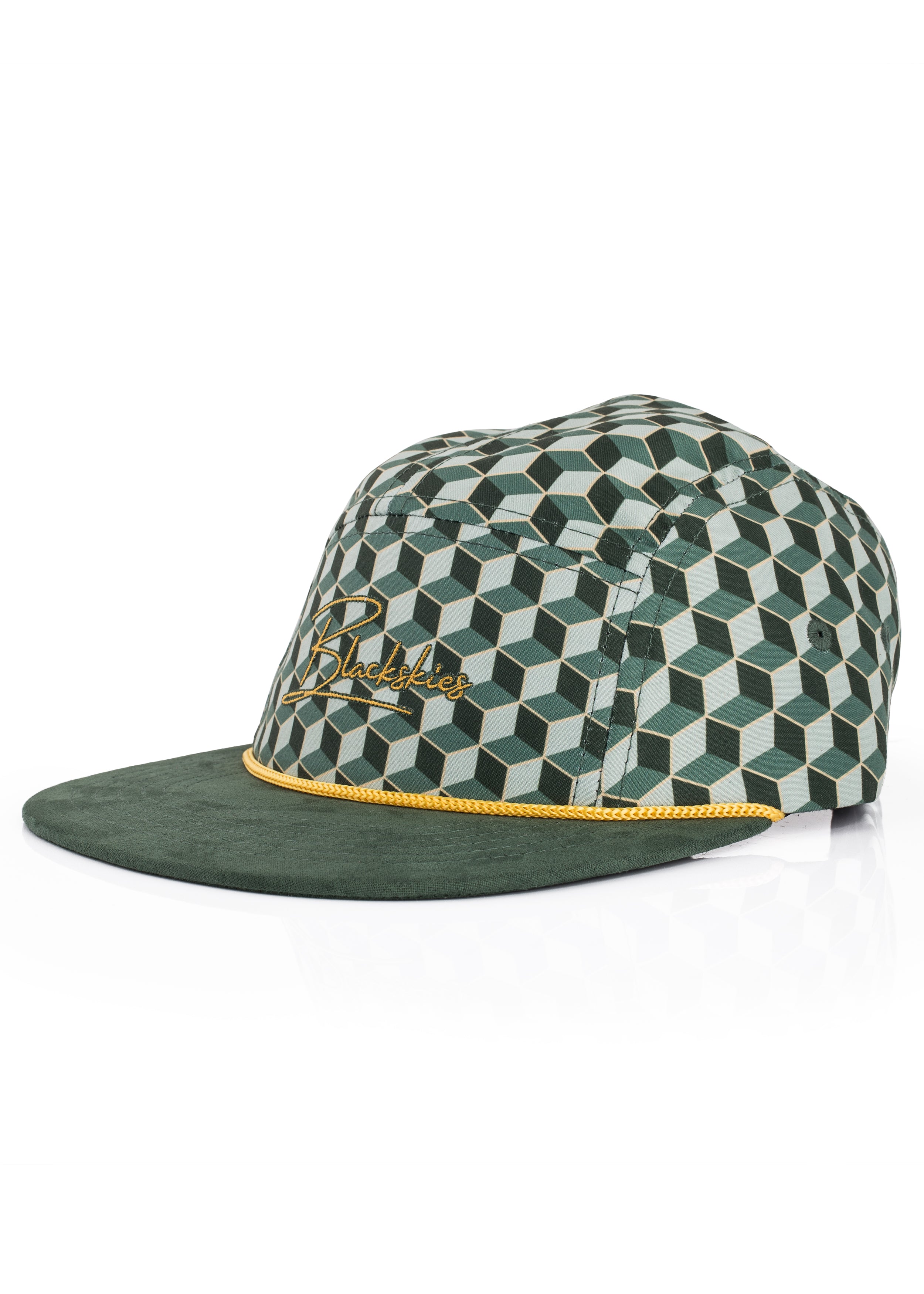 Blackskies-Designer-5-Panel-Cap-Gold-Green-2