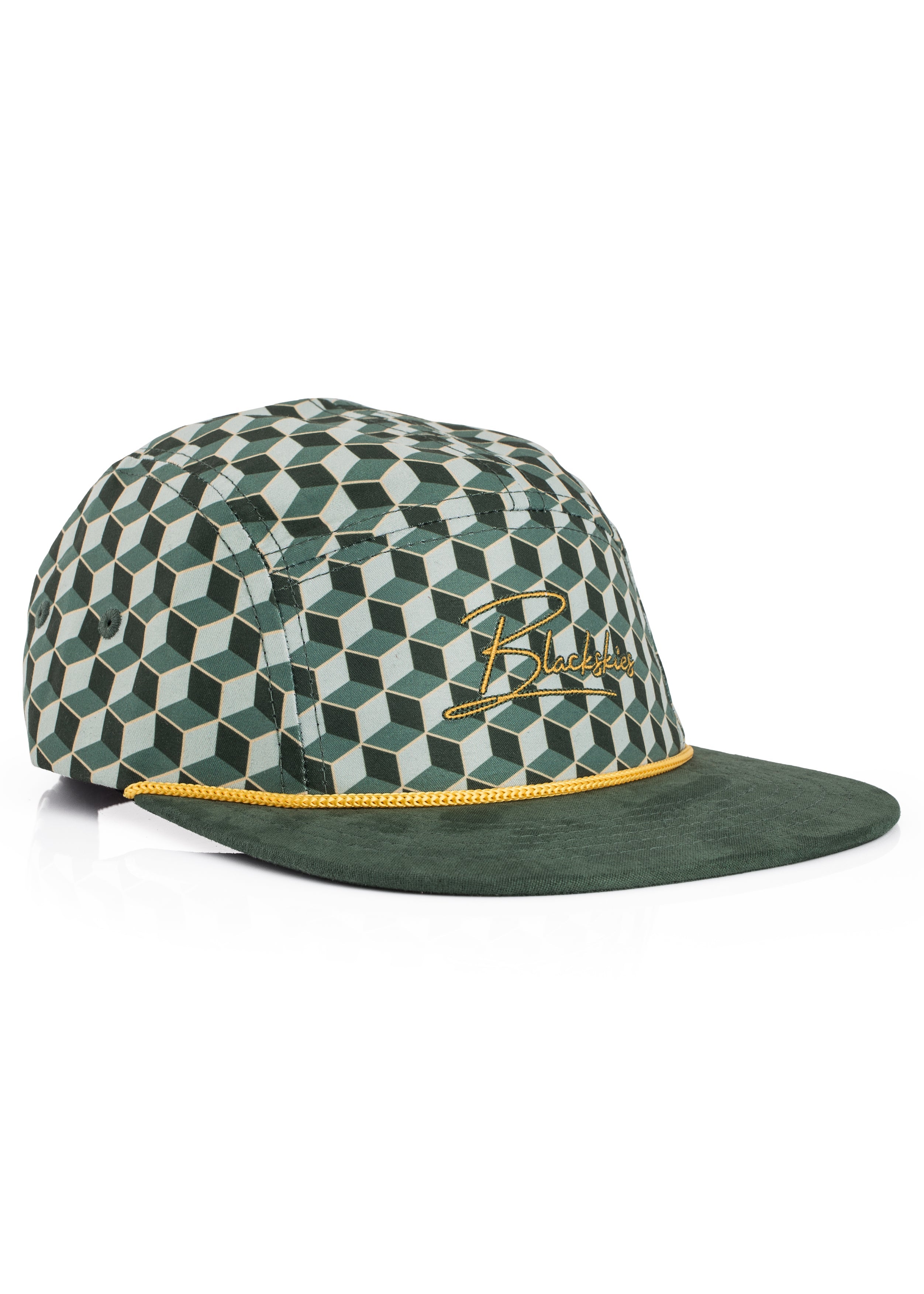 Blackskies-Designer-5-Panel-Cap-Gold-Green-3
