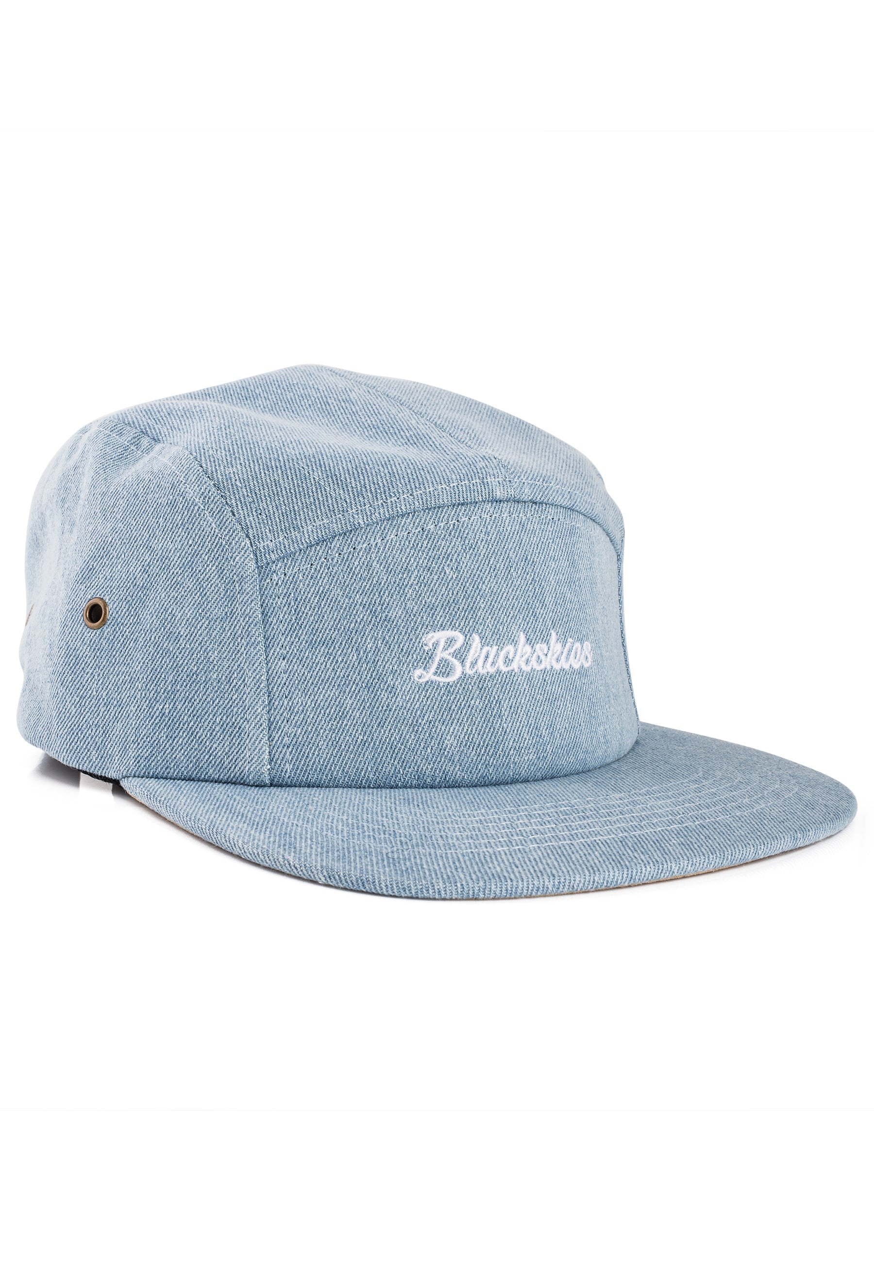 Blackskies-Eos-5-Panel-Hat-Denim-Blue-Flat-Brim-Baseball