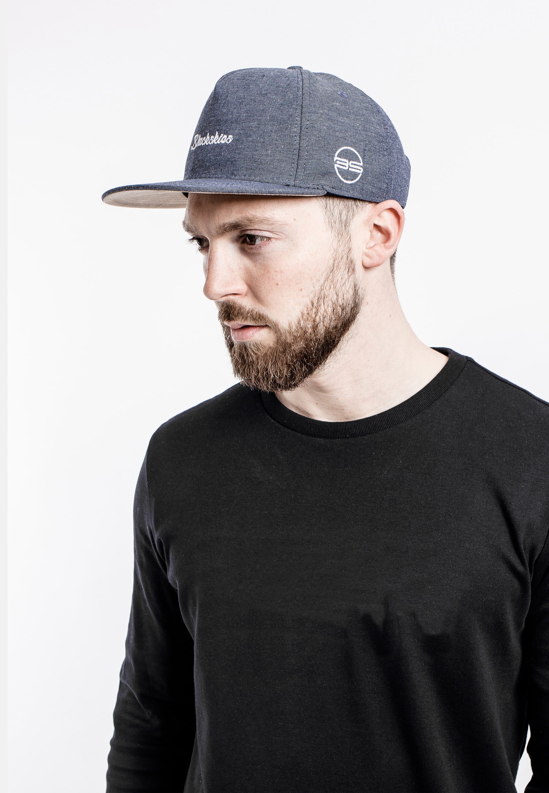 Blackskies-Eos-Vol-III-Snapback-Cap-Deepblue-Denim-Jeans-Model-Blue