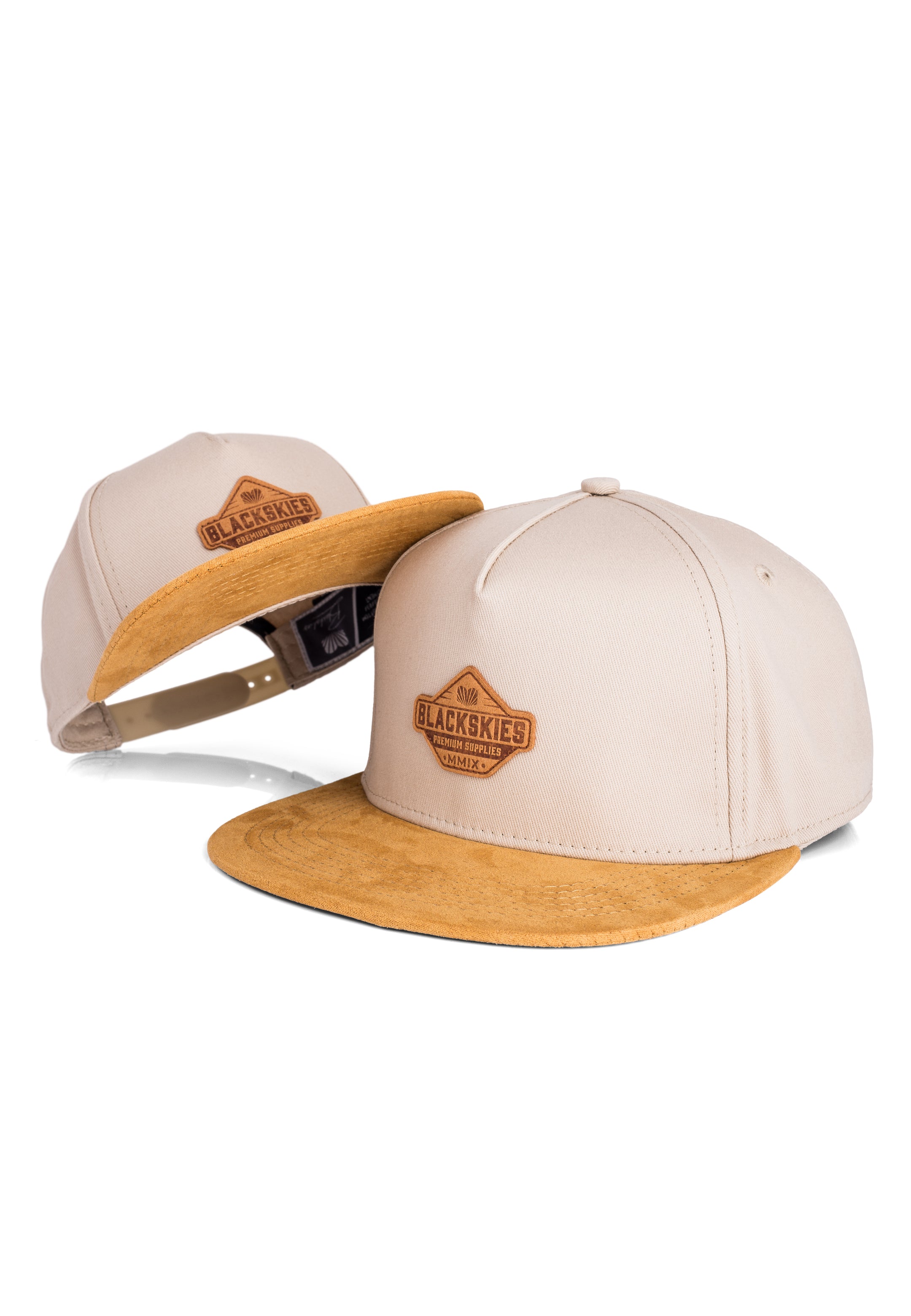 Blackskies-Essentials-Snapback-Cap-Beige-Brown-Brown-Kids-Parent-2er-Set