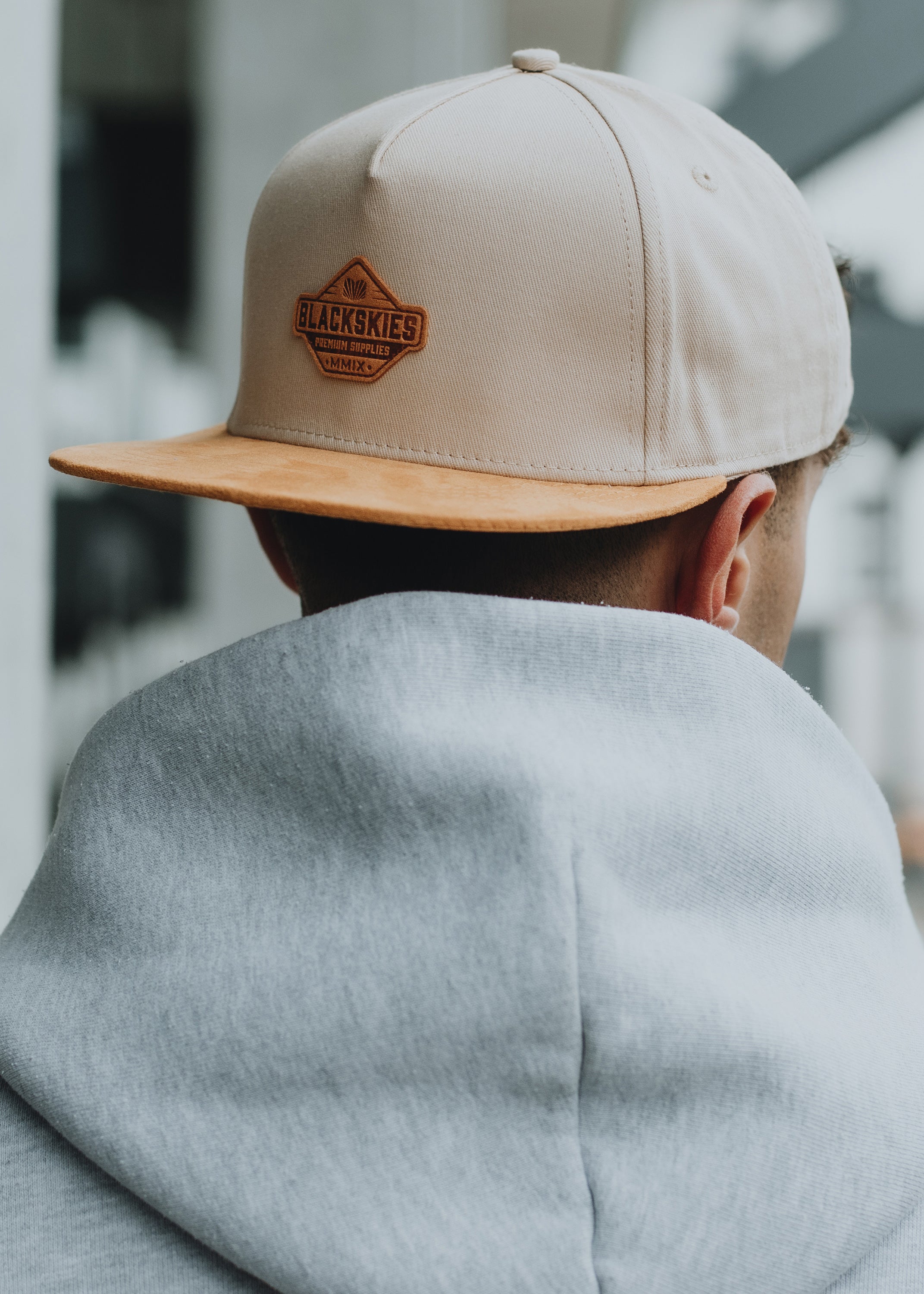 Blackskies-Essentials-Snapback-Cap-Beige-Brown-Brown-Model-3