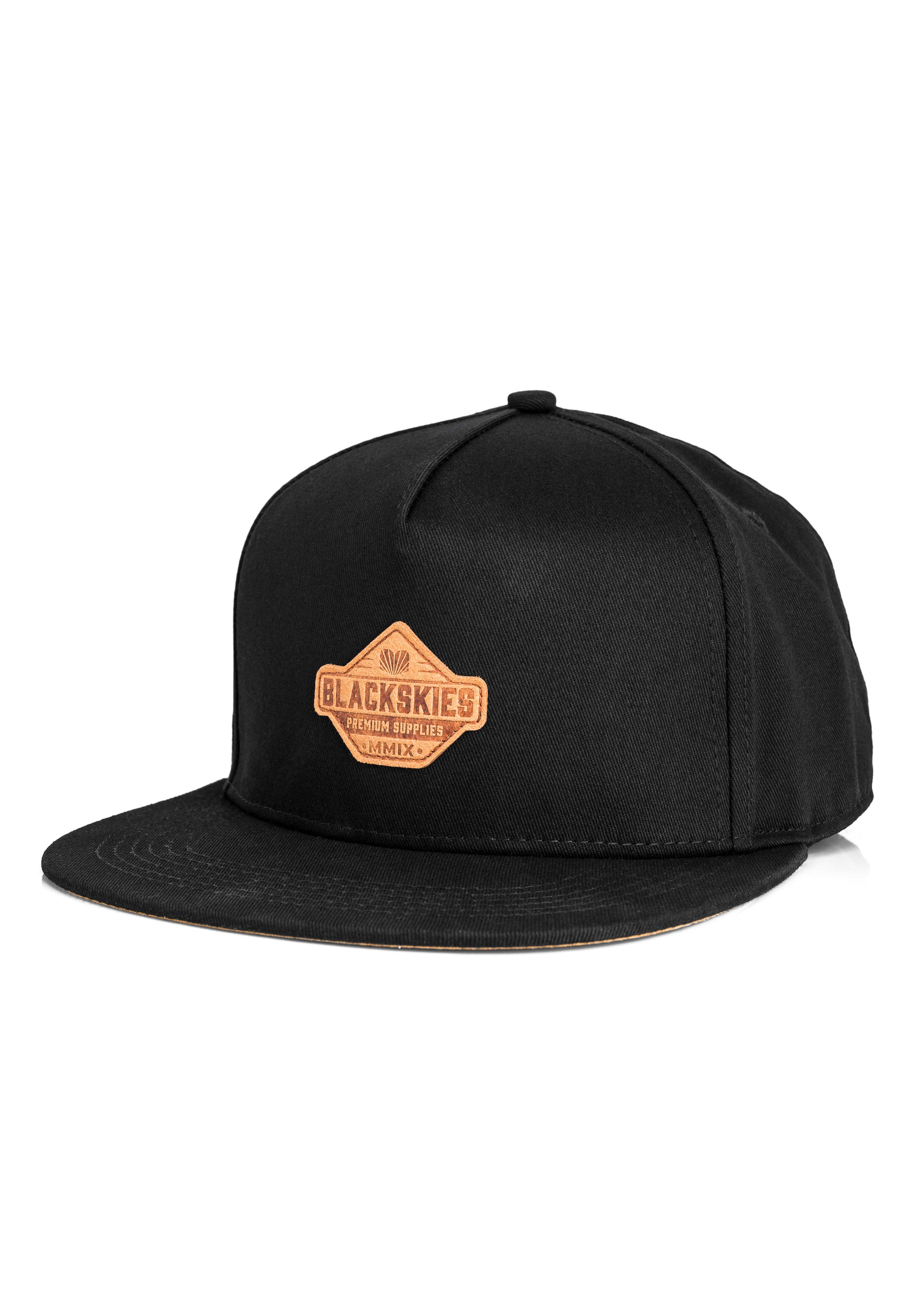 Blackskies-Essentials-Snapback-Cap-Black-Black-Brown-2