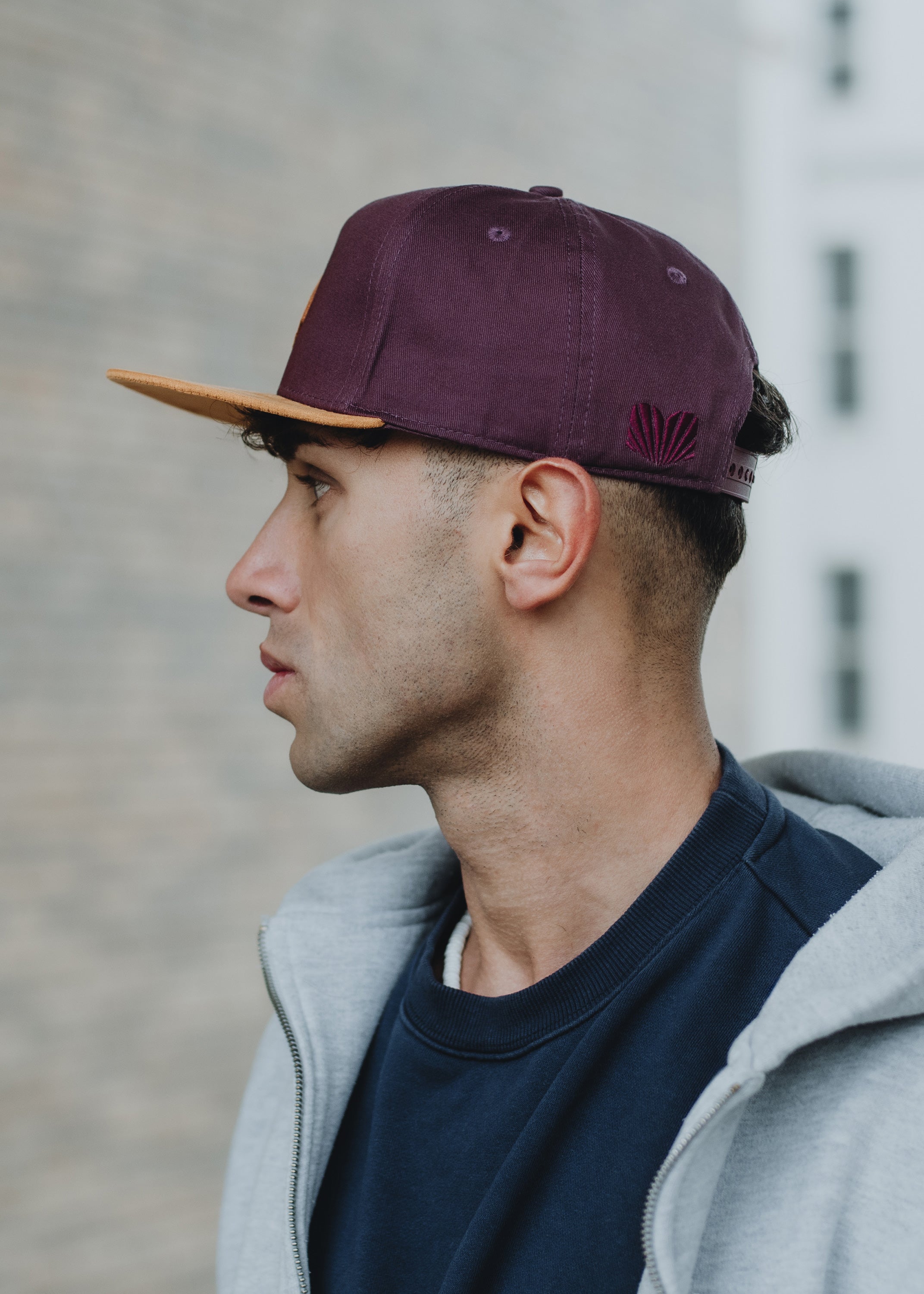 Blackskies-Essentials-Snapback-Cap-Grape-Brown-Brown-Model-2