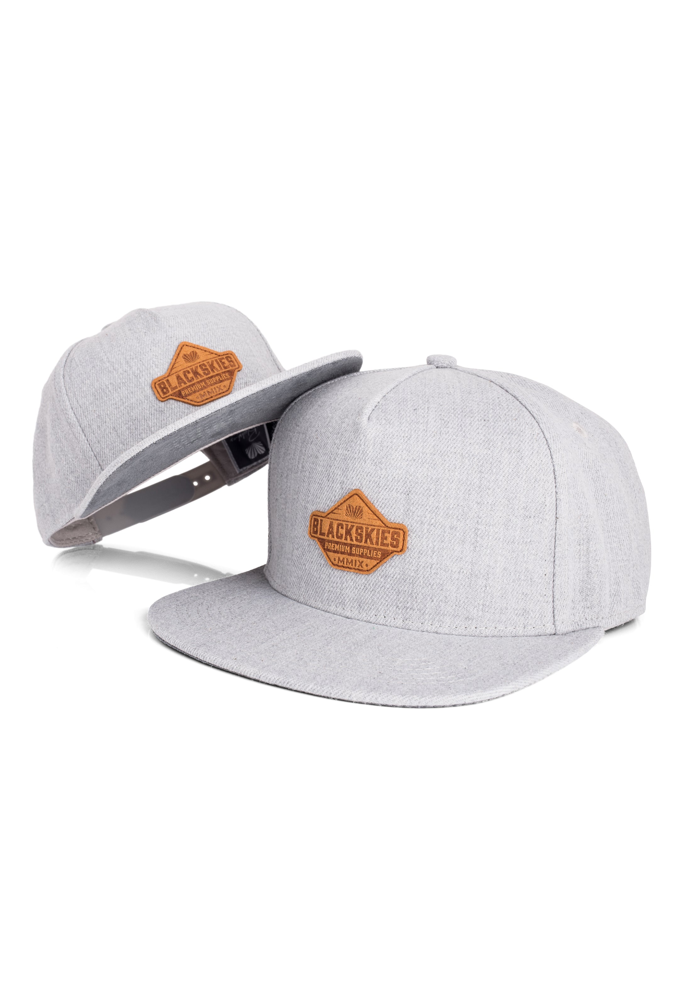 Blackskies-Essentials-Snapback-Cap-Grey-Grey-Darkgrey-Kids-Parent-2er-Set