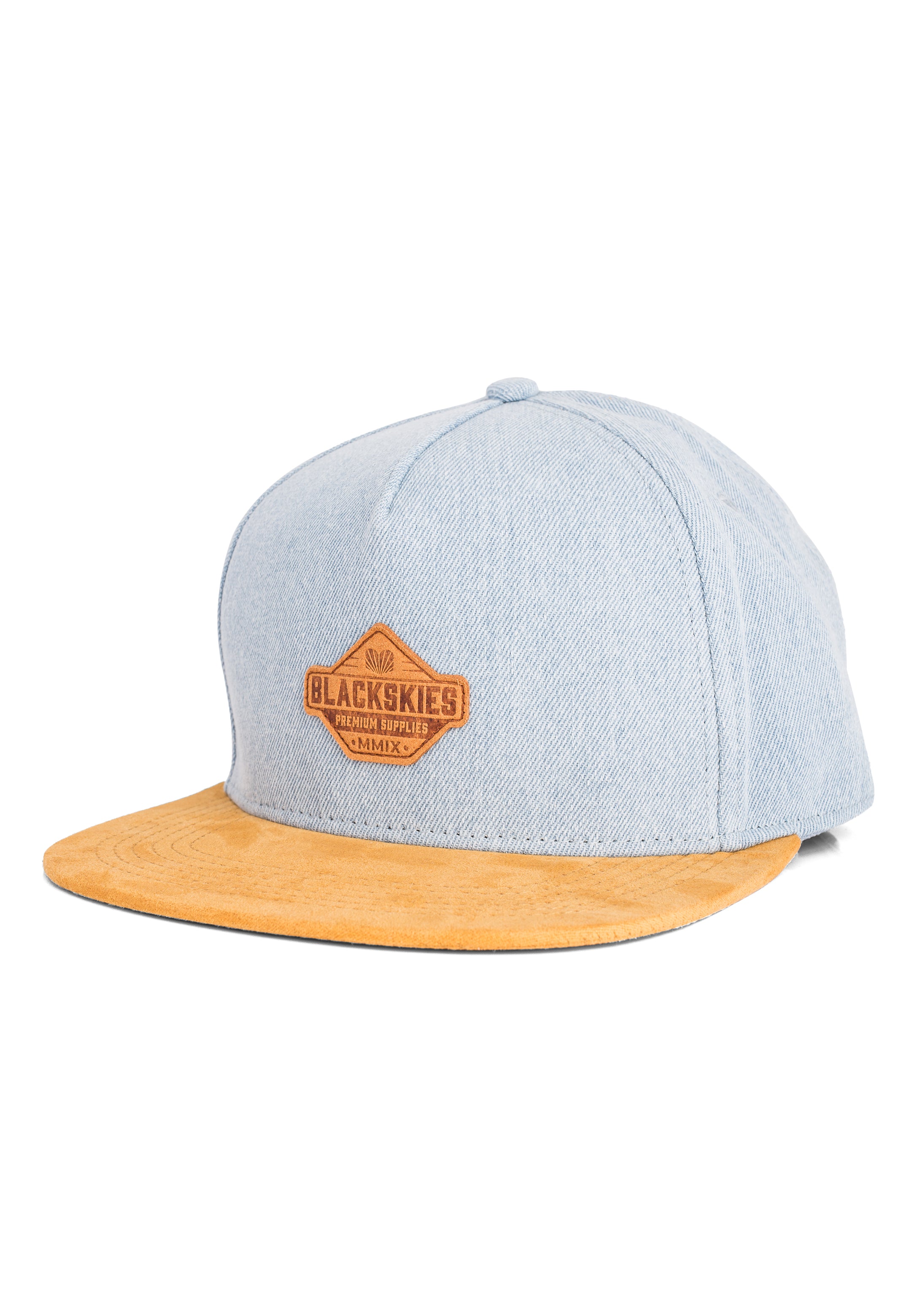 Blackskies-Essentials-Snapback-Cap-Light-blue-Brown-Brown-2
