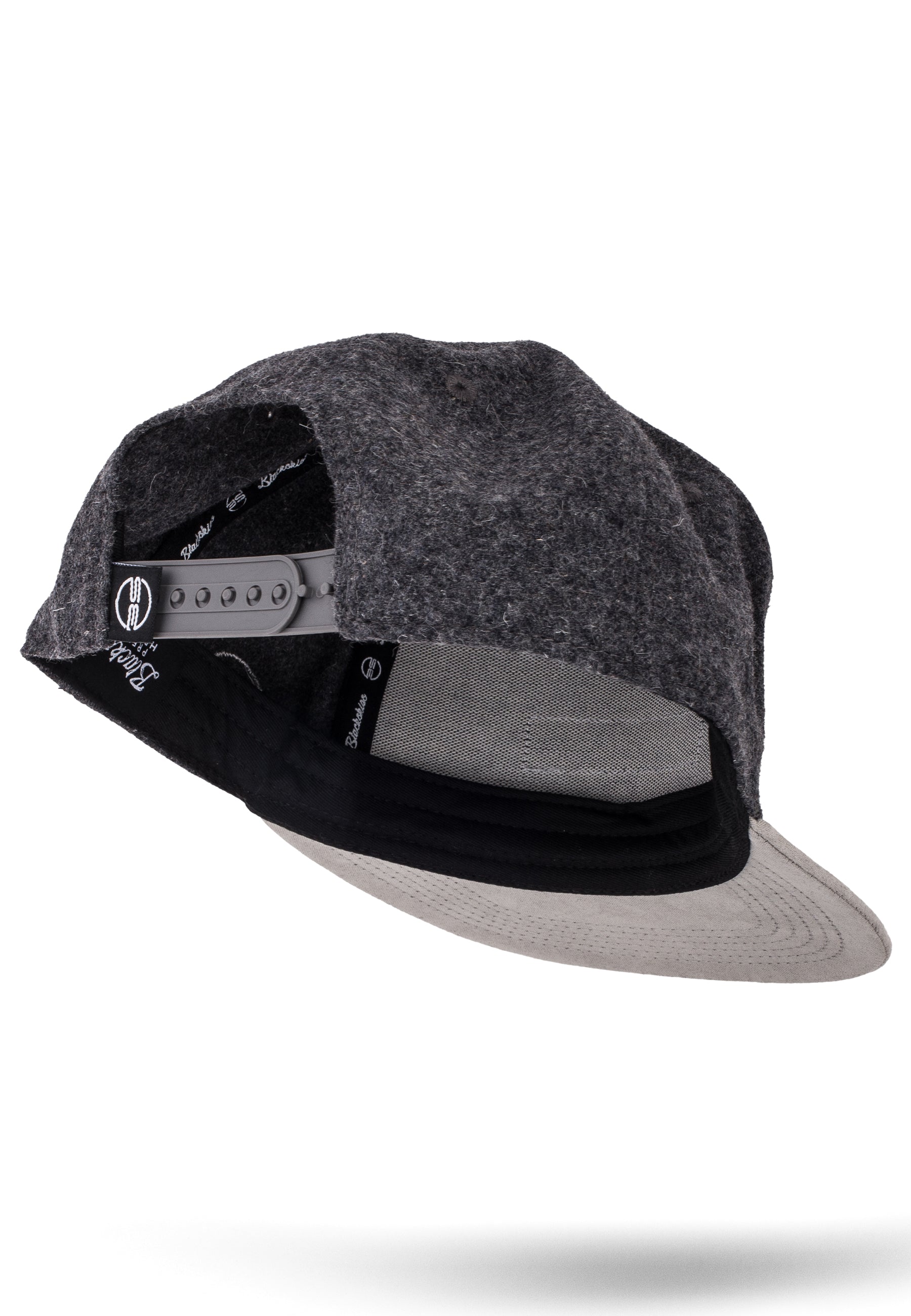 Blackskies-Exodus-Snapback-Cap-Gray-Premium-Baseball-Hat-Wool-Flat-Back-Strap