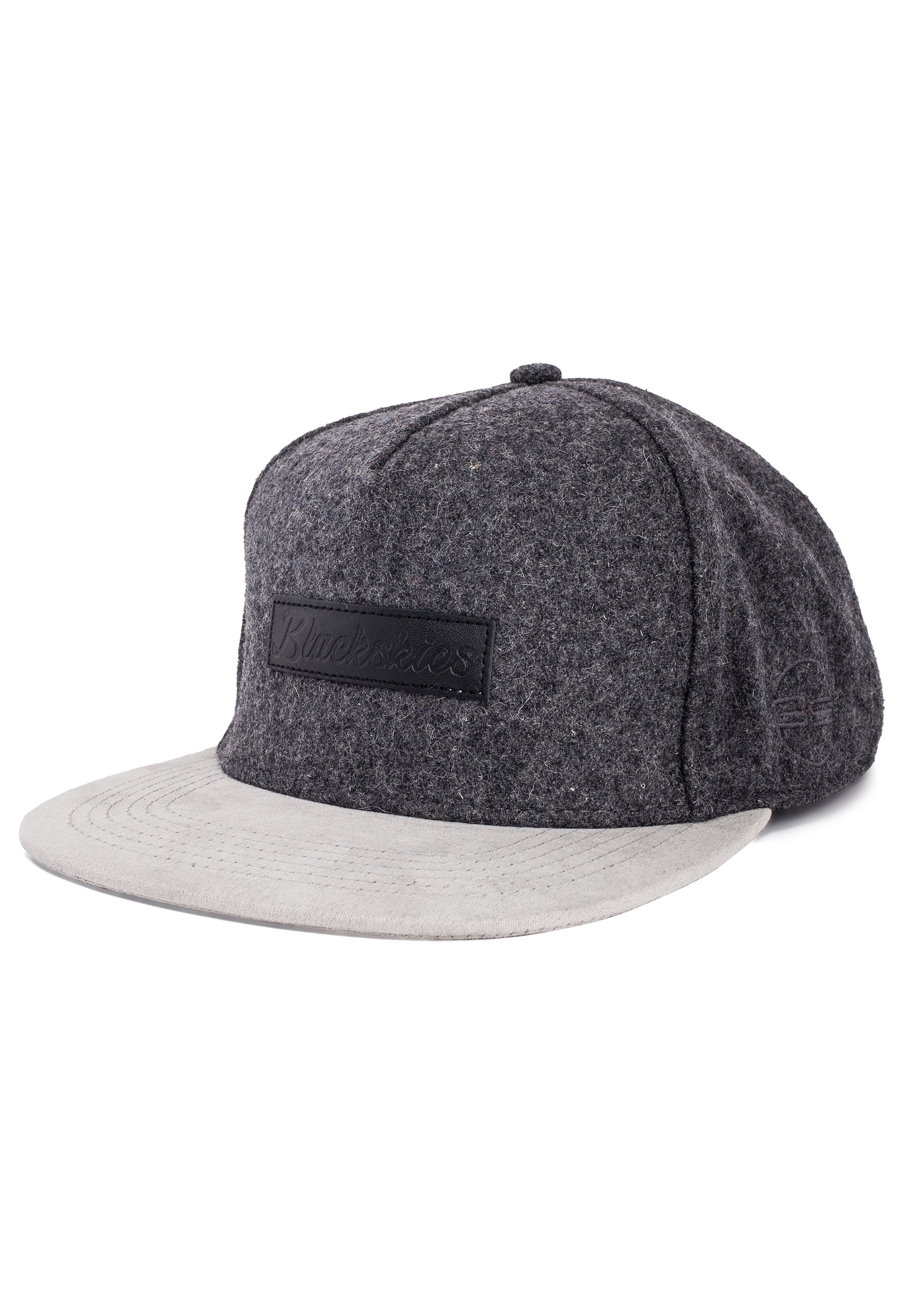 Blackskies-Exodus-Snapback-Cap-Gray-Premium-Baseball-Hat-Wool-Flat