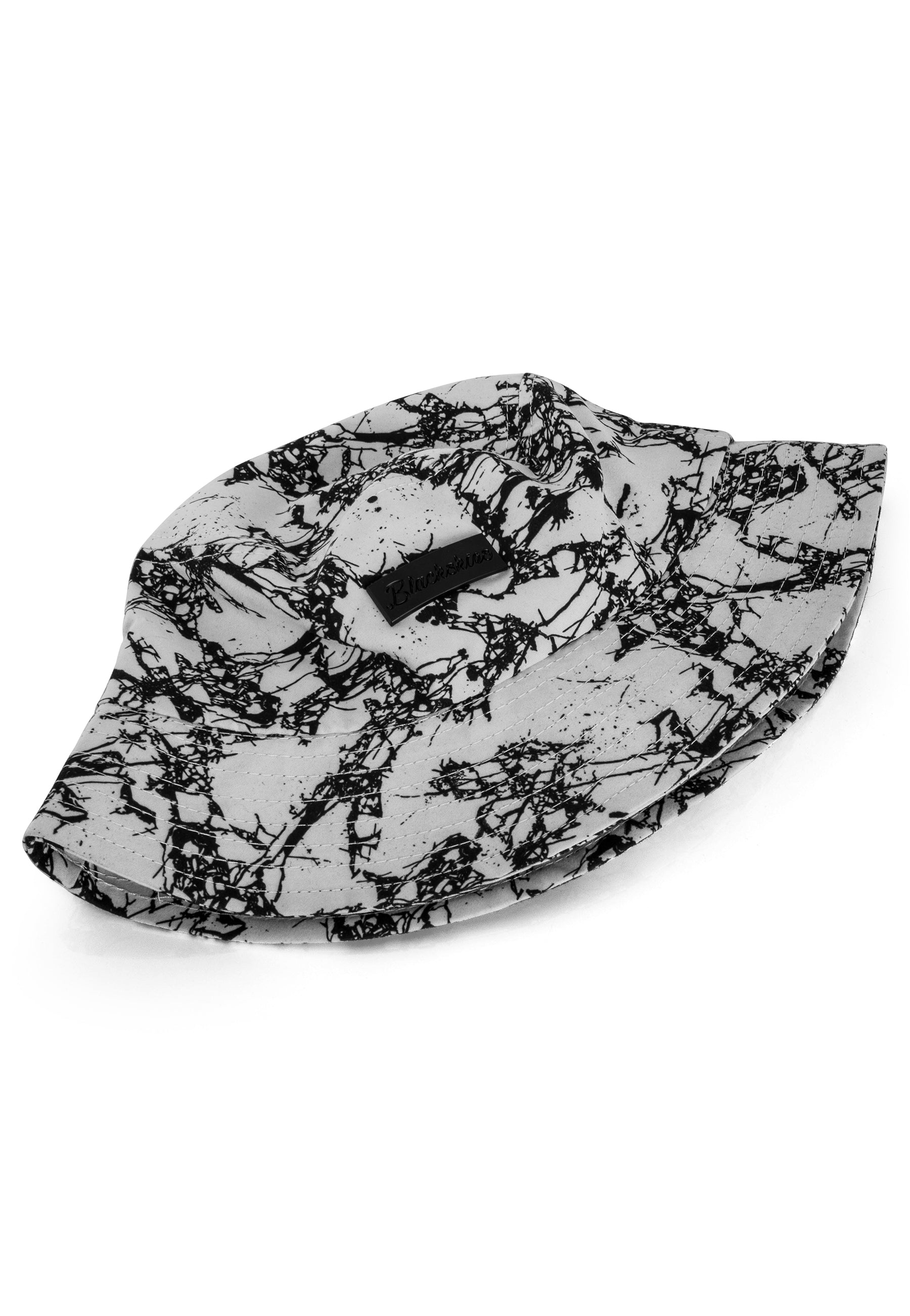 Blackskies-Fenrir-Bucket-Hat-White-Marble-Fisher-Sun-Flat