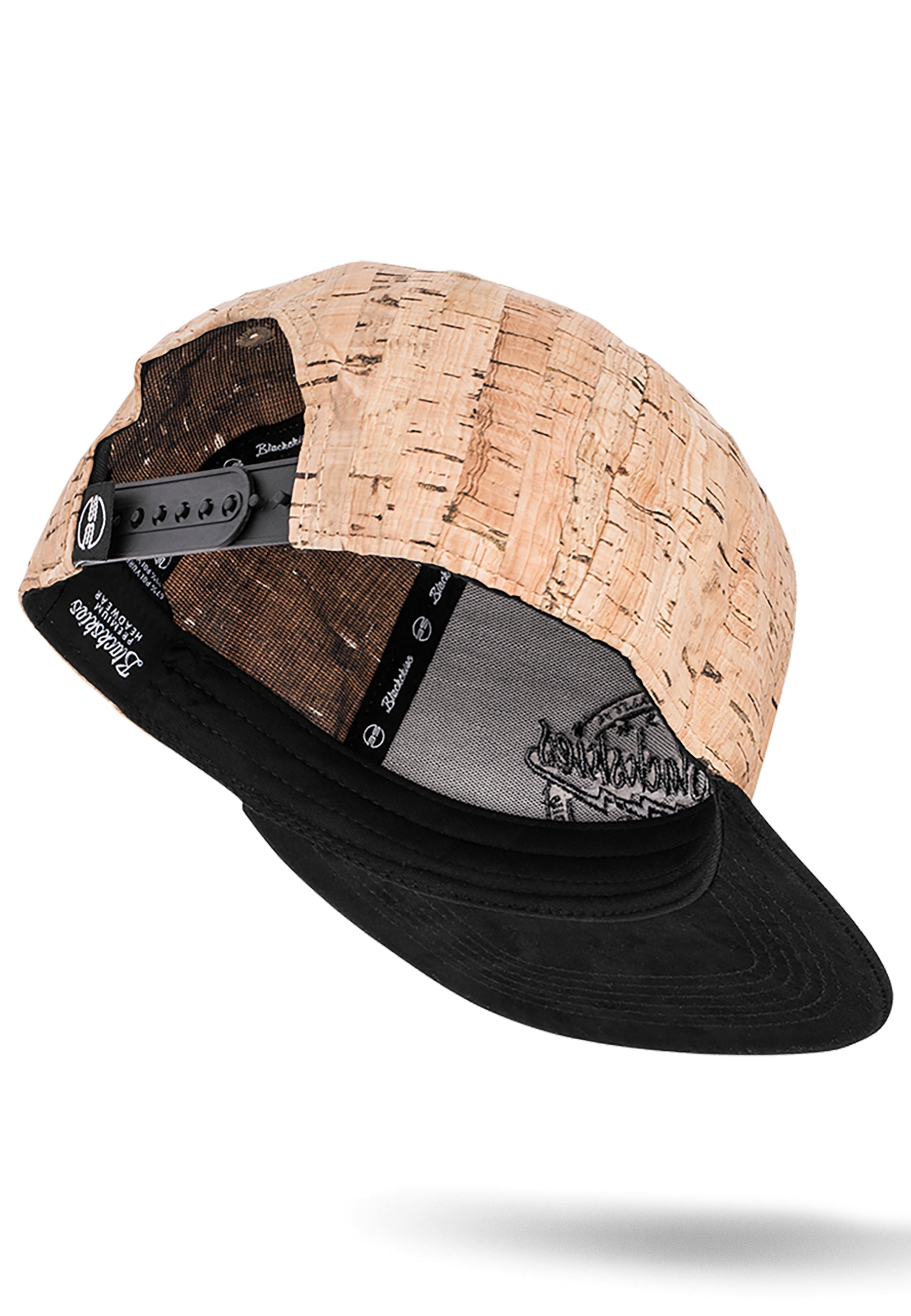 Blackskies-Force-of-Nature-Snapback-Cap-Cork-Black-Suede-Bottom