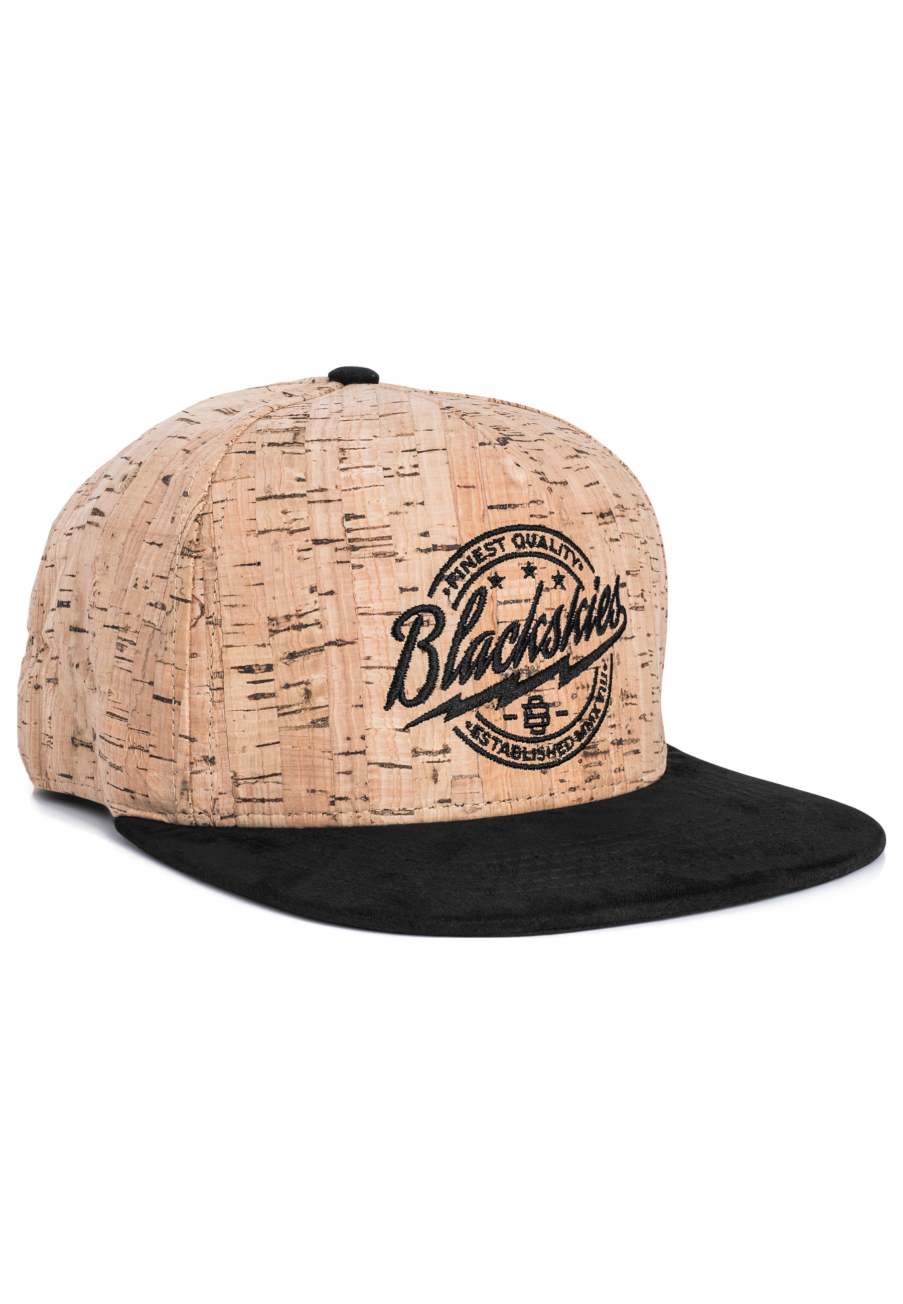Blackskies-Force-of-Nature-Snapback-Cap-Cork-Black-Suede-Side