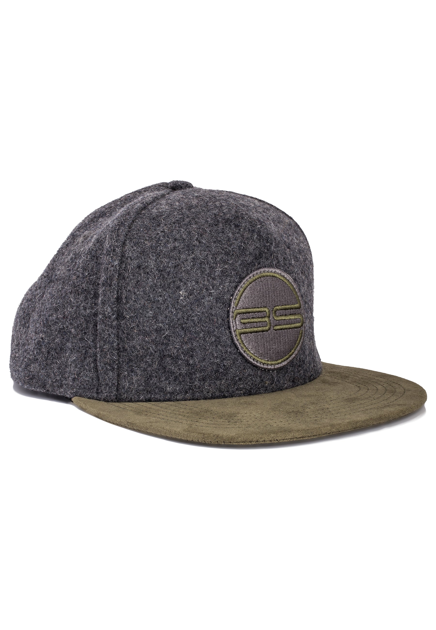 Blackskies-Gaea-Snapback-Cap-Green-Flannel-Grey-Baseball-Hat-Suede-Side