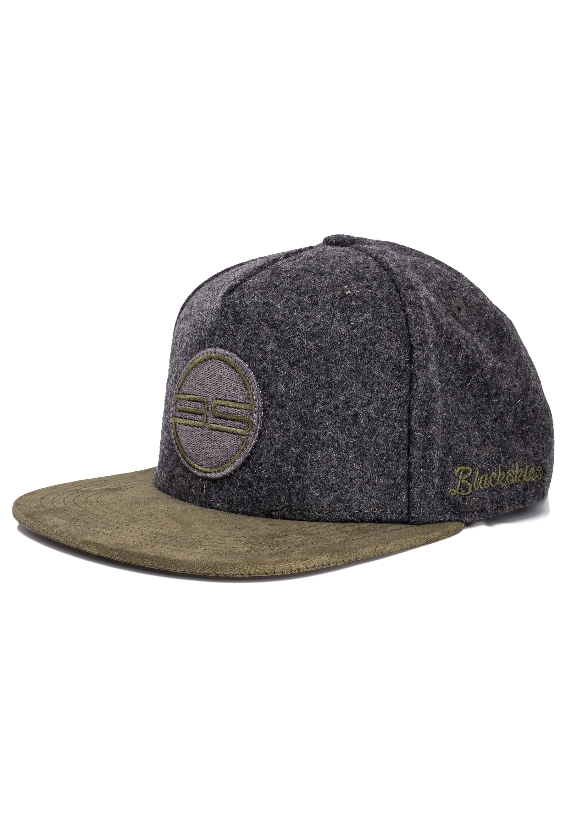 Blackskies-Gaea-Snapback-Cap-Green-Flannel-Grey-Baseball-Hat-Suede