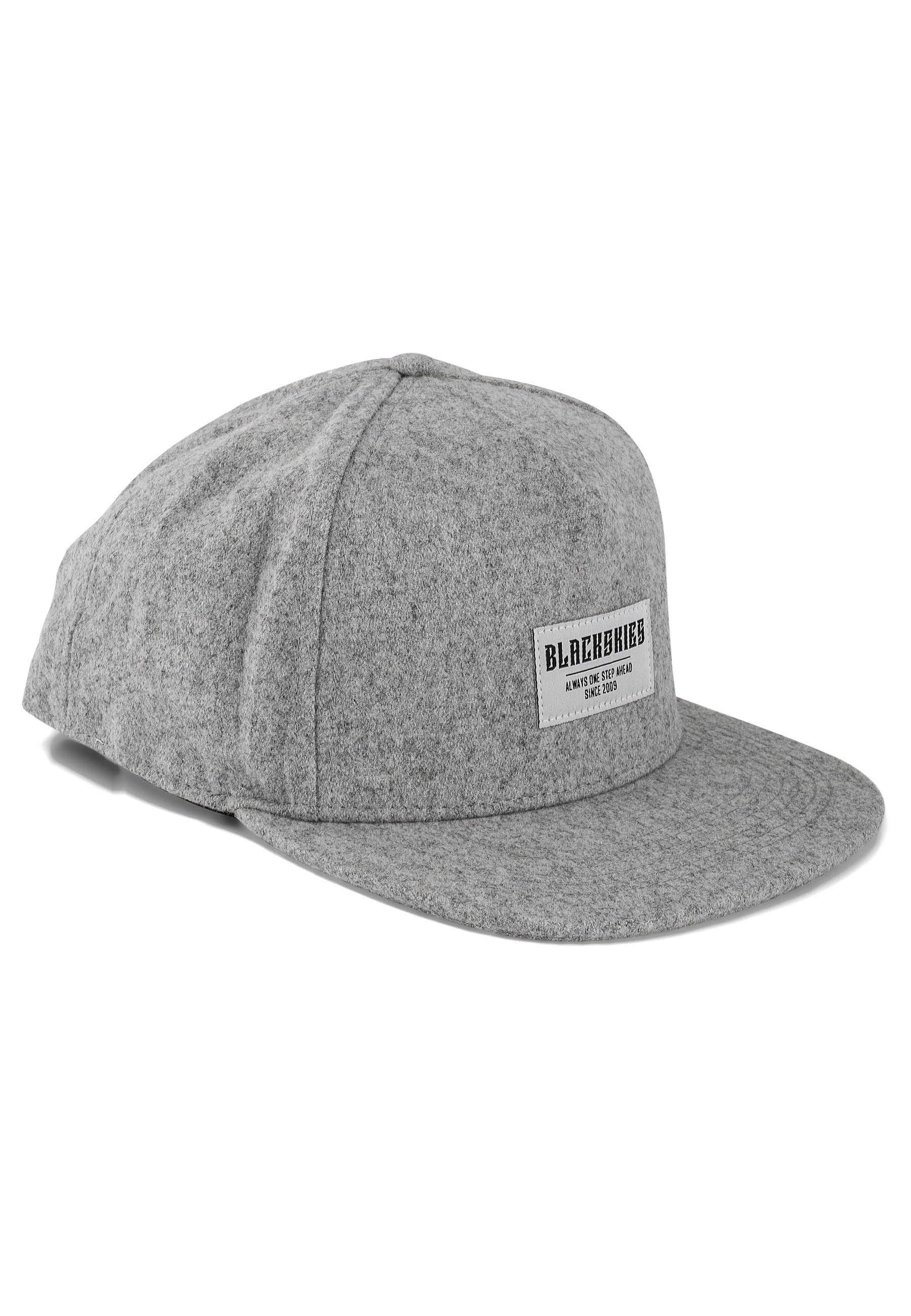 Blackskies-Glacier-Snapback-Cap-Front-Wool-Flannel-Grey-Arctic-Side