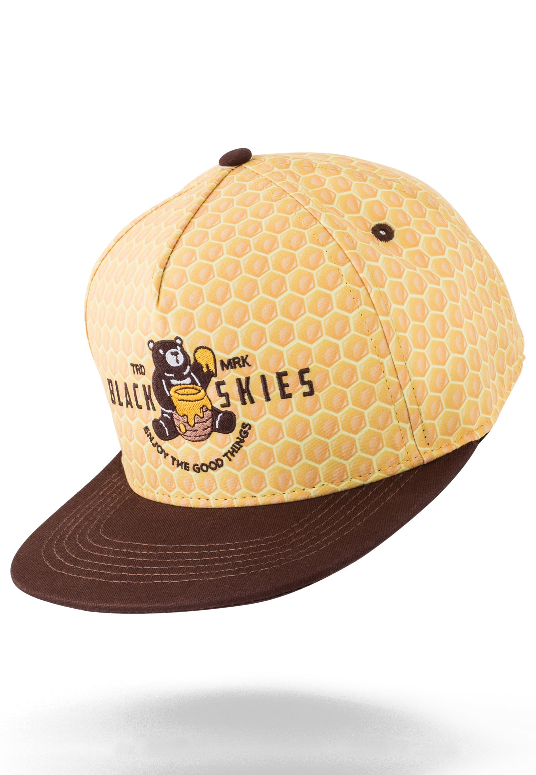 Blackskies-Good-Things-Inc-Vol-III-Snapback-Cap-Honey-Pot-Bear-Hex-Back-Snap-Fly