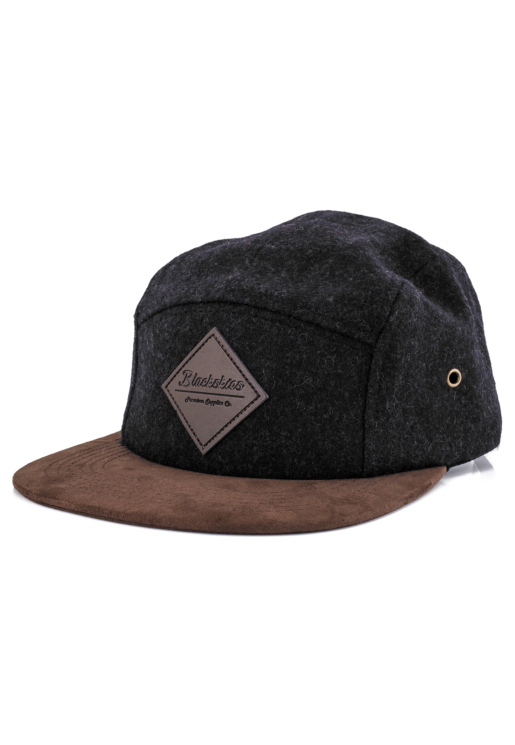 Blackskies-Grounded-5-Panel-Cap-Black-Brown
