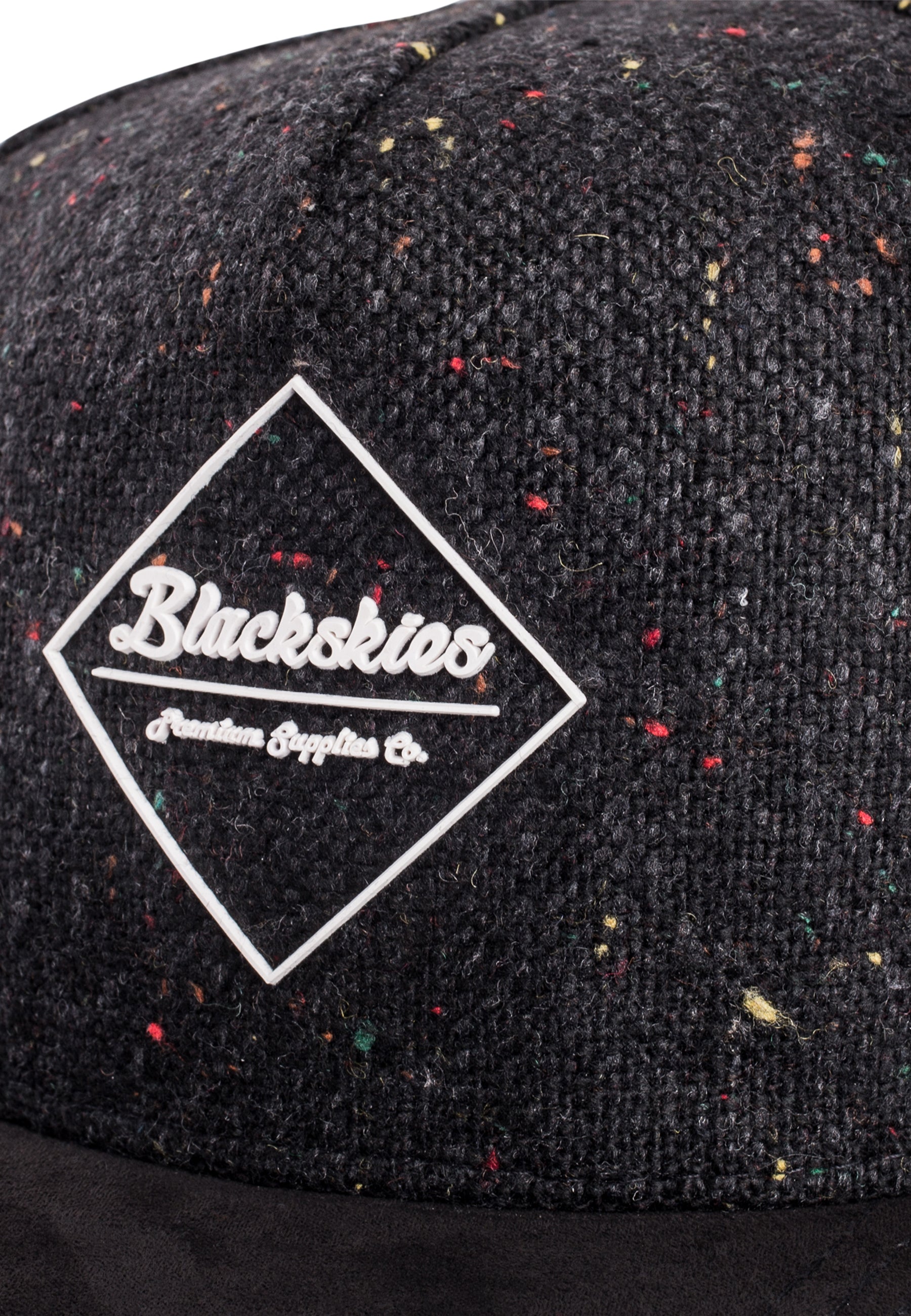 Blackskies-Hades-Snapback-Cap-Black-Speckle-Detail
