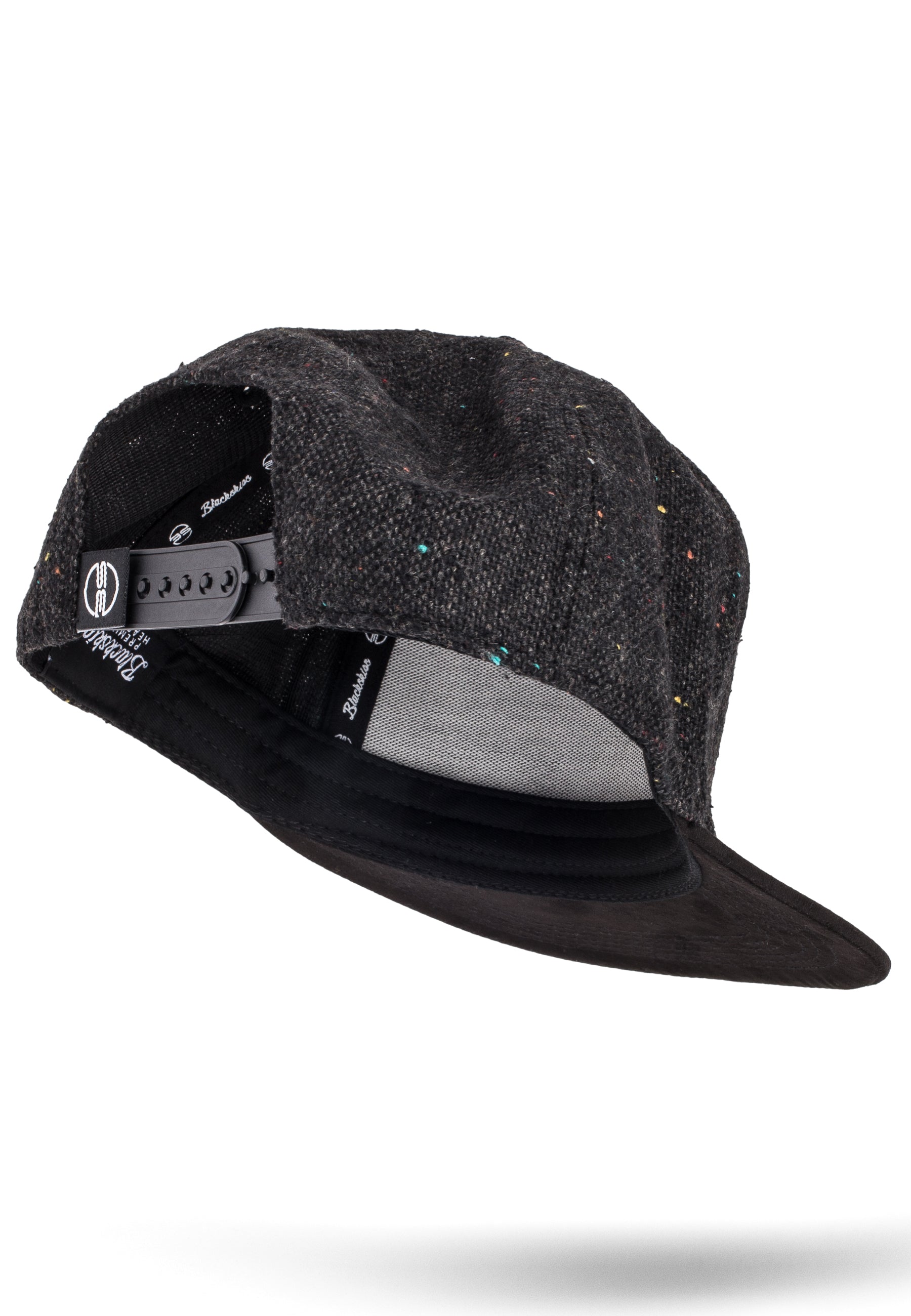 Blackskies-Hades-Snapback-Cap-Speckle-Wool-Baseball-Hat-Style-FlatFly