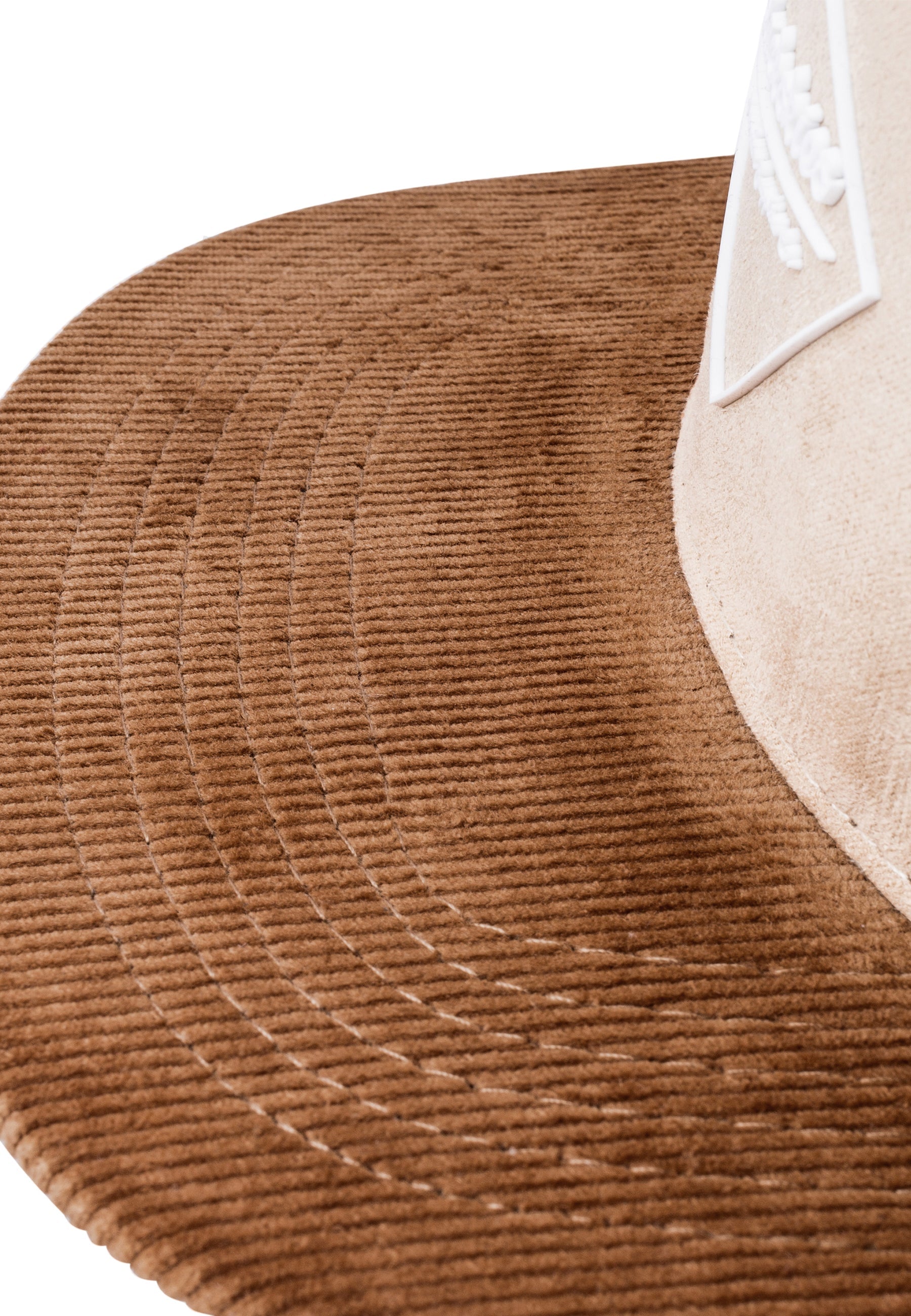 Blackskies-Harthor-Snapback-Cap-Cord-Suede-Beige-Premium-Baseball-Hat-Detail