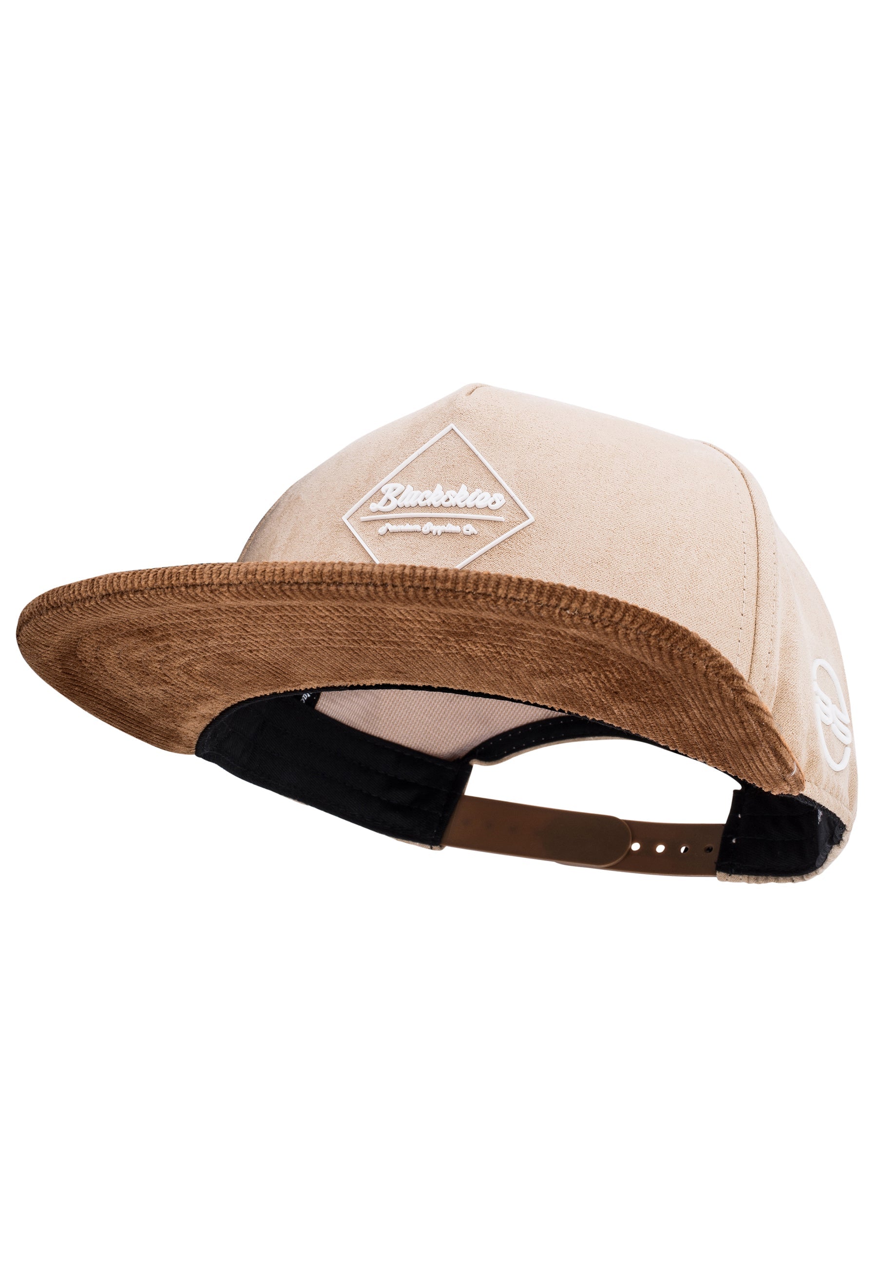 Blackskies-Harthor-Snapback-Cap-Cord-Suede-Beige-Premium-Baseball-Hat-Fly