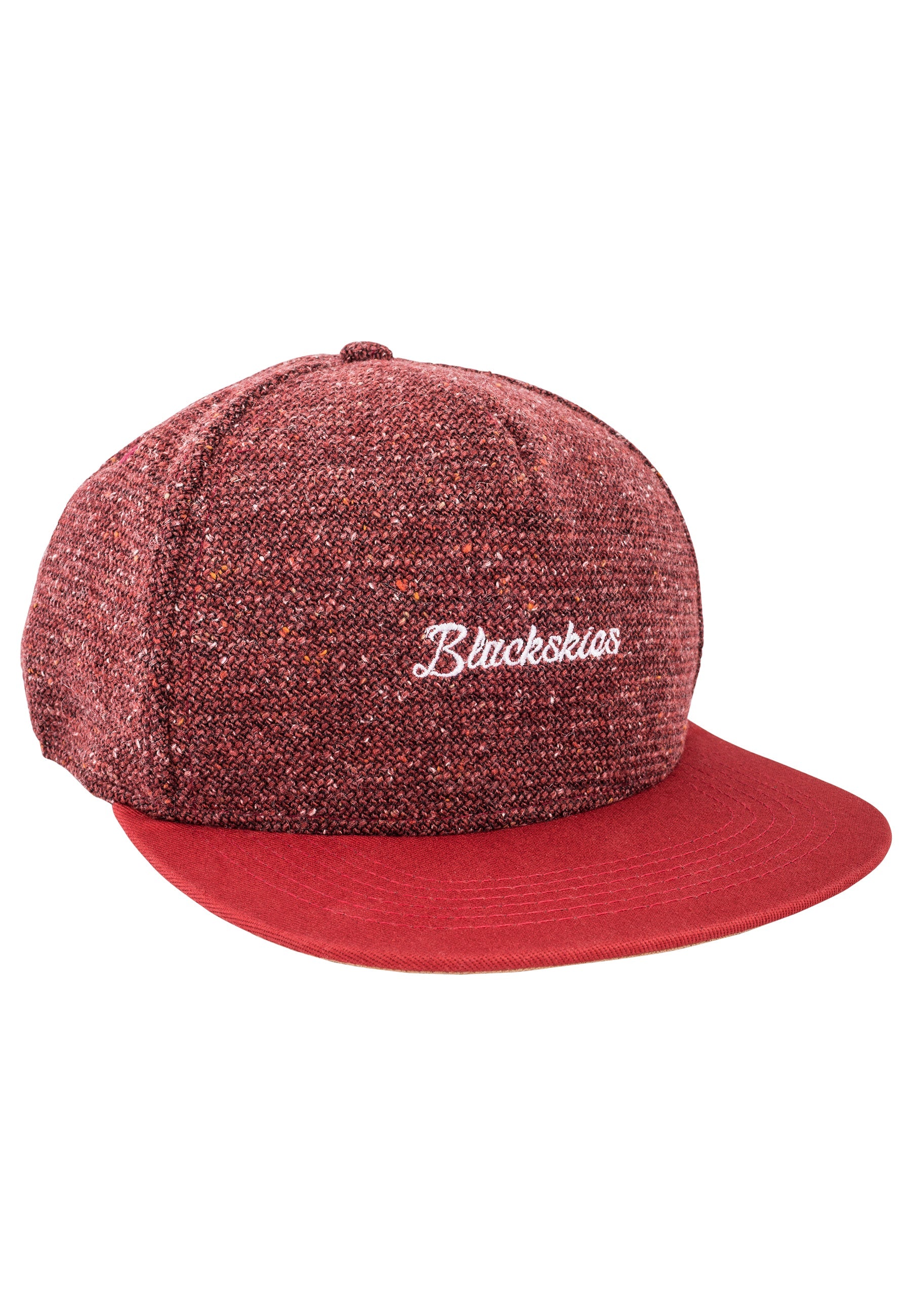 Blackskies-Junaeu-Snapback-Cap-Wool-Maroon-Red-Baseball-Hat-Side