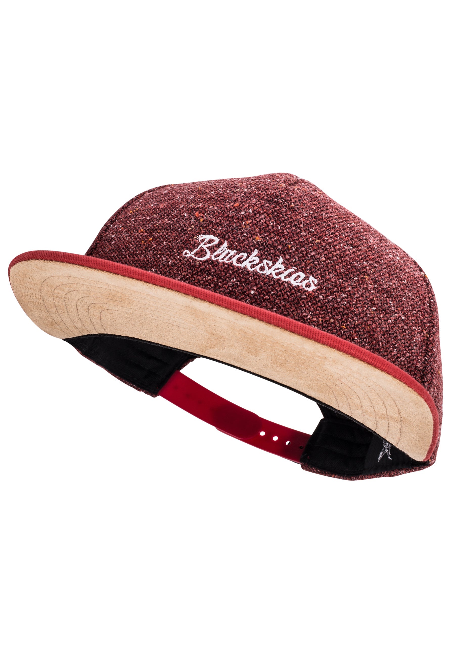 Blackskies-Junaeu-Snapback-Cap-Wool-Maroon-Red-Baseball-Hat-Suede-Fly