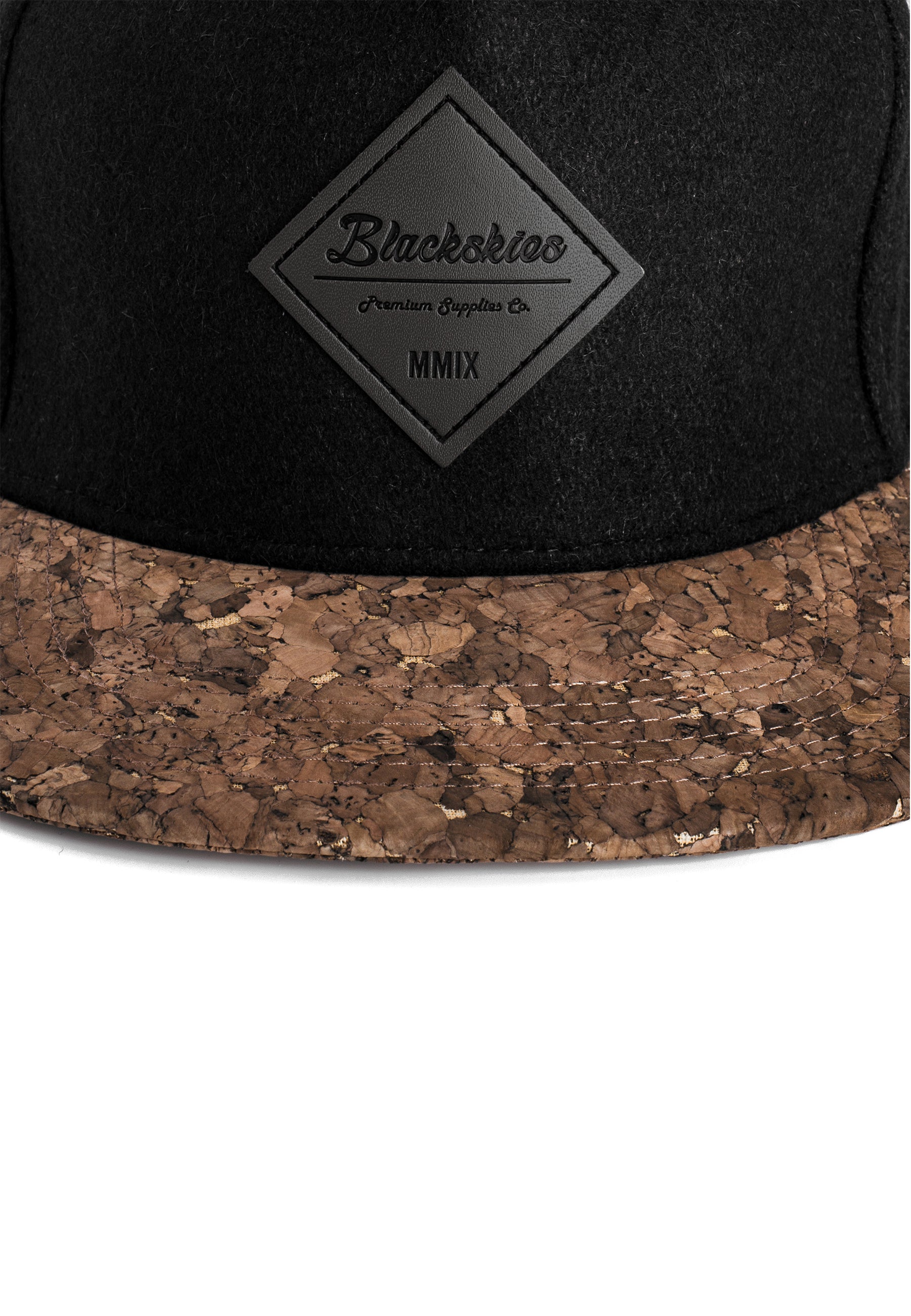 Blackskies-Legacy-Snapback-Hat-Mens-Baseball-Cap-Cork-Wood-Side
