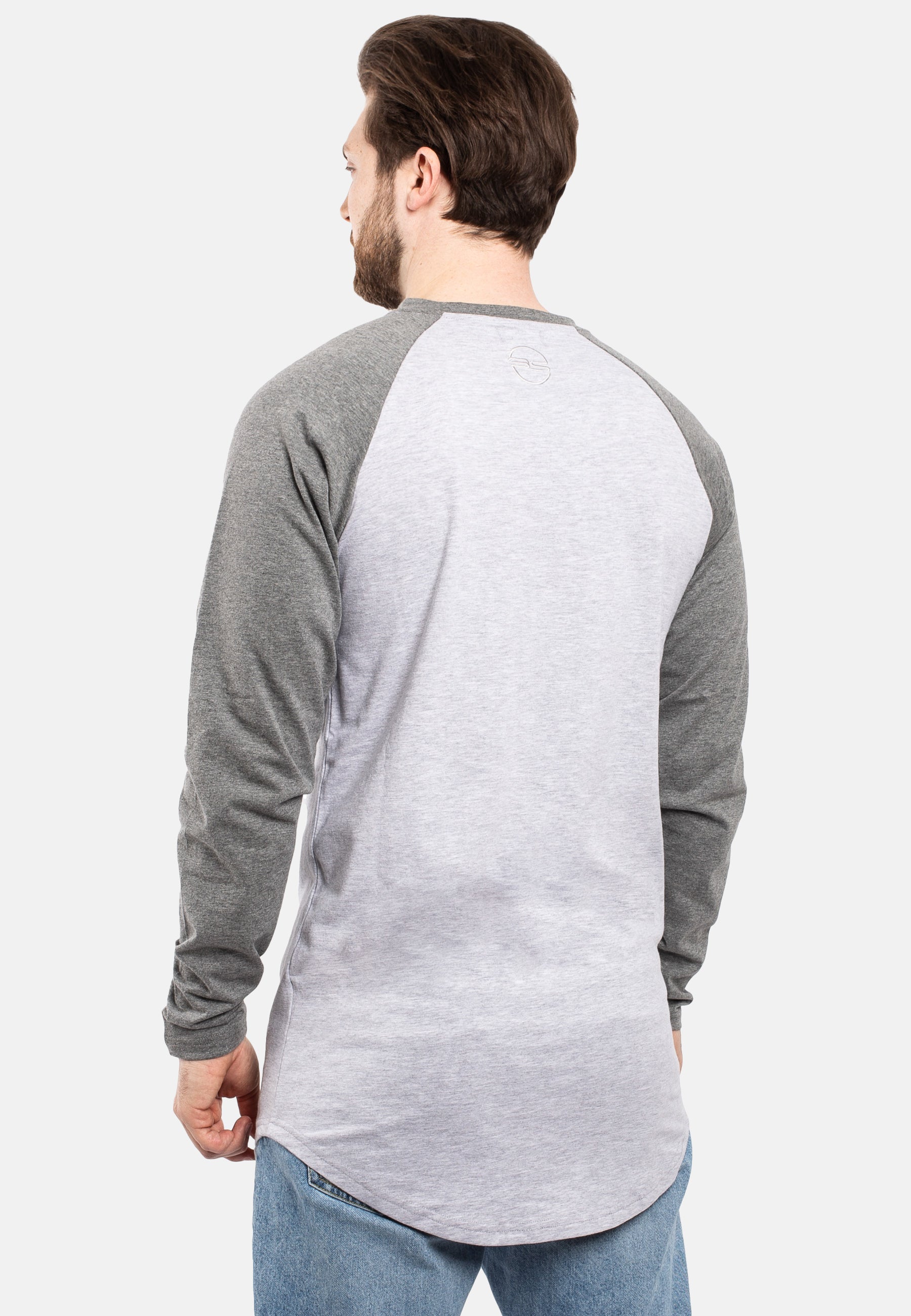 Blackskies-Longline-Baseball-Long-Sleeve-T-Shirt-Ash-Grey-Silver-Grey-Mens-Long-Tee-Back
