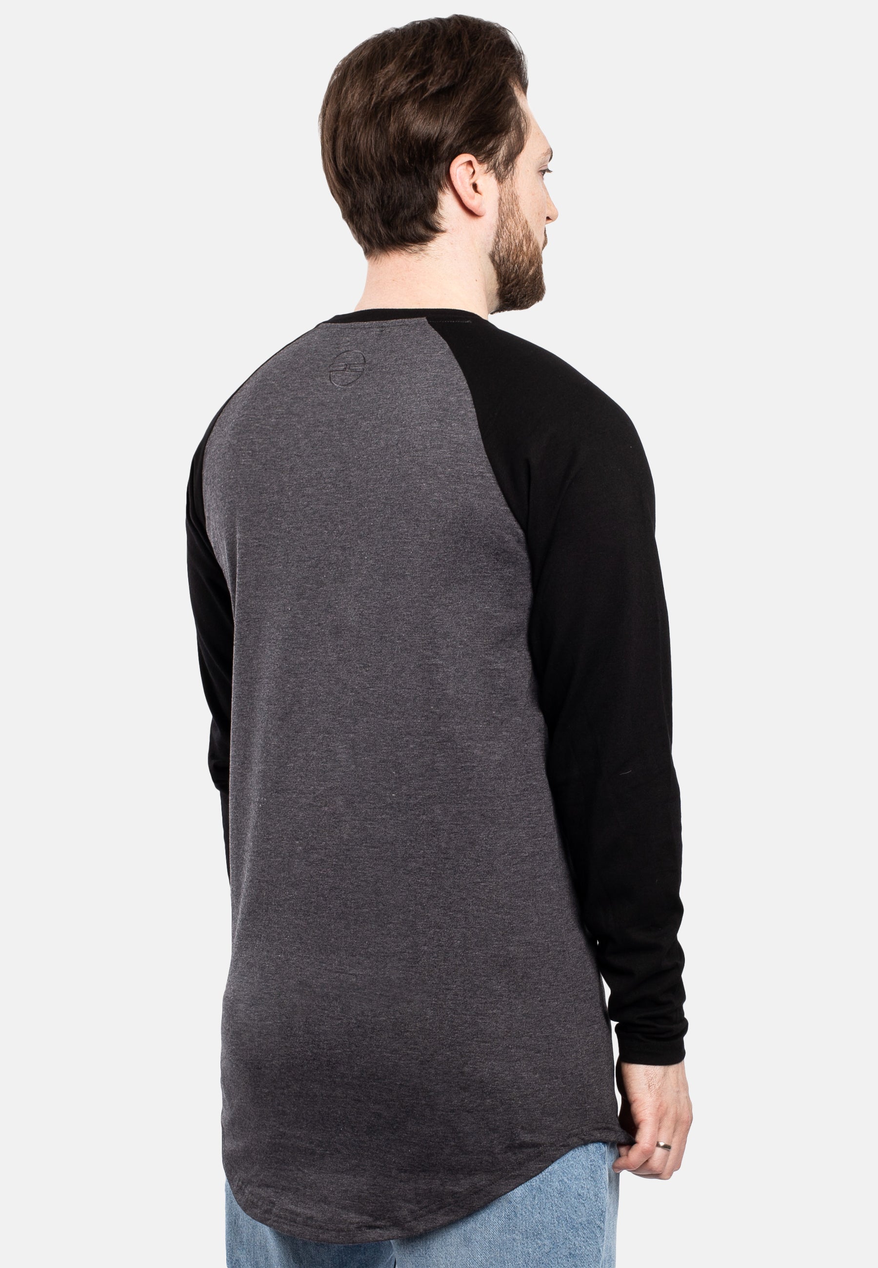 Blackskies-Longline-Baseball-Long-Sleeve-T-Shirt-Charcoal-Black-Long-Tee-Mens-Curved-Back-2