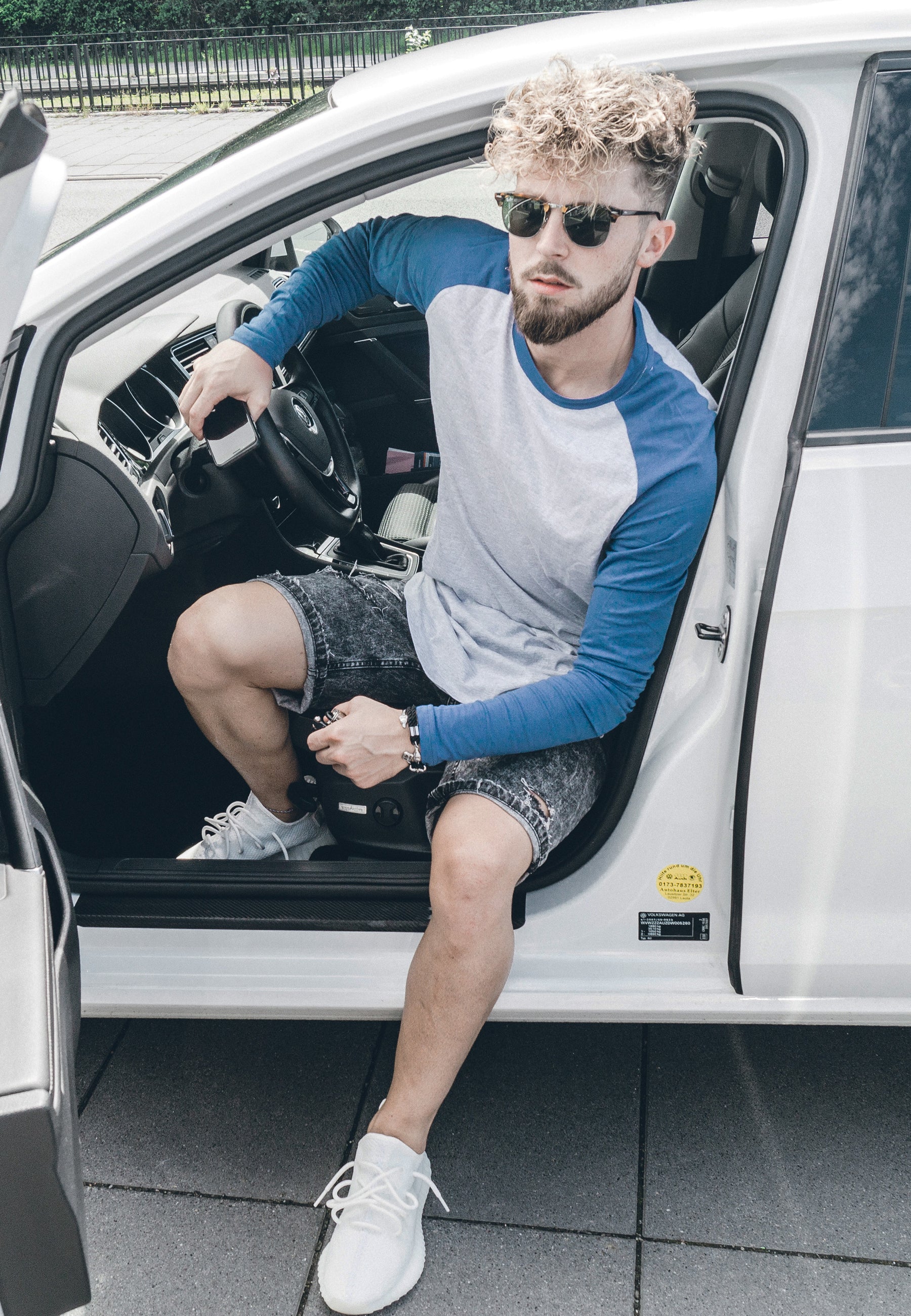 Blackskies-Longline-Baseball-T-Shirt-Ash-Grey-Blue-Model