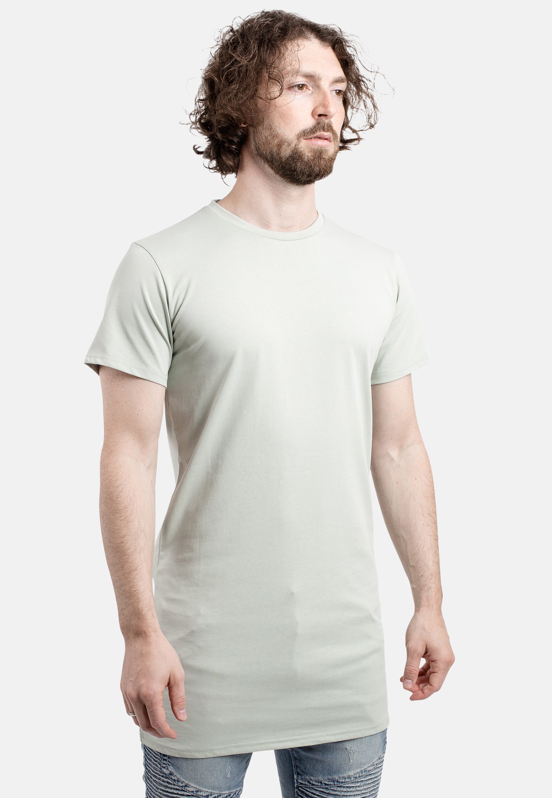Blackskies-Longline-Under-T-Shirt-Sage-Green-Side-2