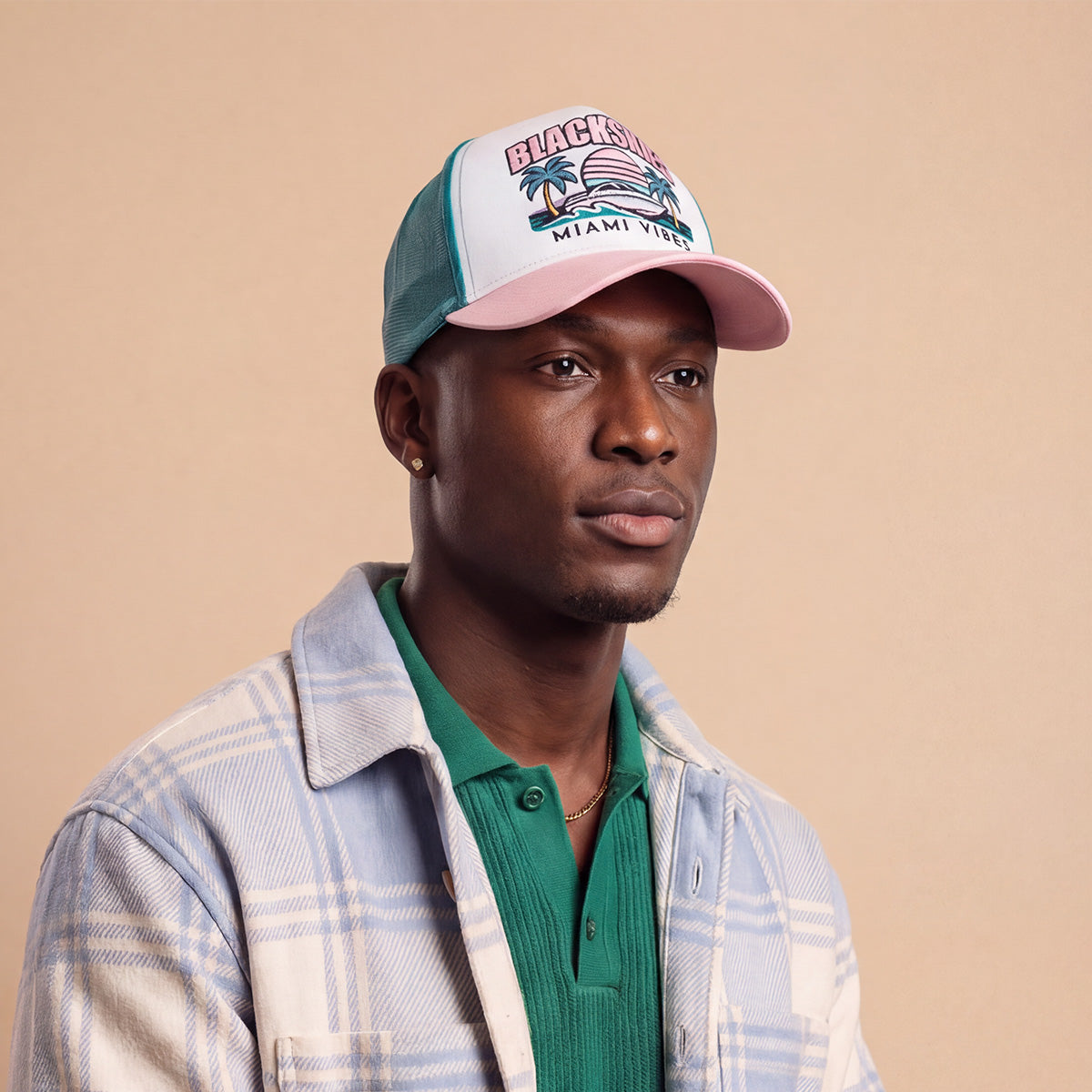 Blackskies Originals trucker caps with distinctive patch designs