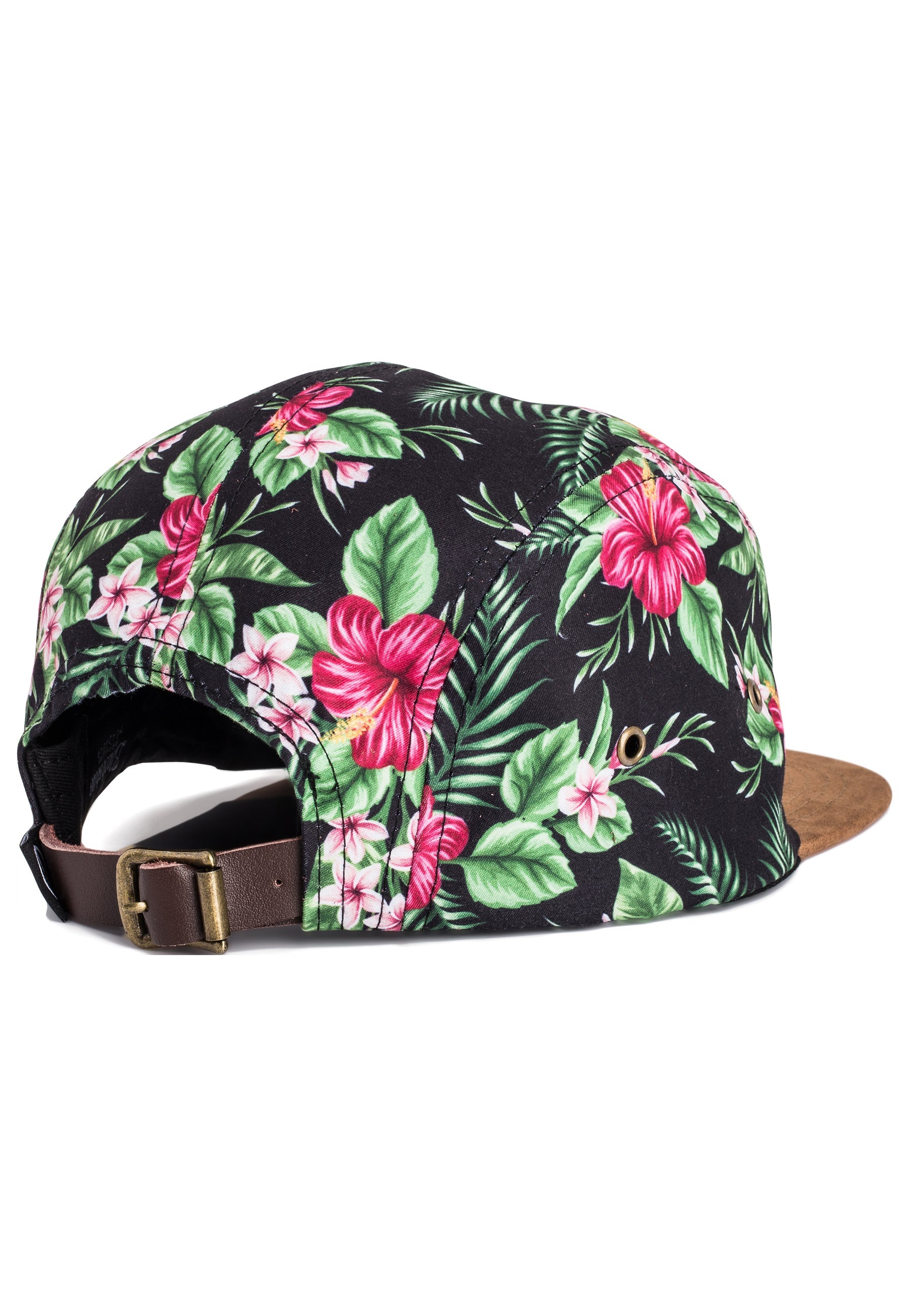Blackskies-Oahu-5-Panel-Cap-Floral-Suede-Back-2